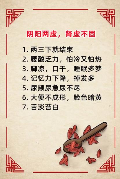 阴阳两虚+肾虚不固：中医详解两类证候的典型表现与辨识要点~