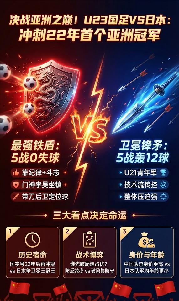 今晚别睡！U23国足决战日本，一张图告诉你为什么要看！就在今晚！一定要看！👀