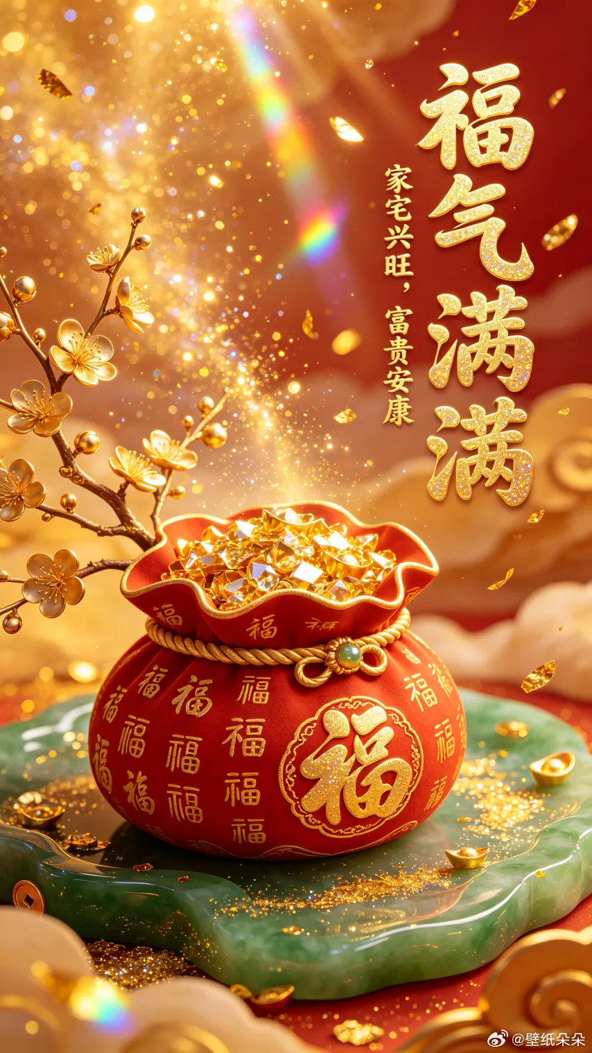 一帆风顺·福气满满·万事大吉！高能量旺财运玄学壁纸​