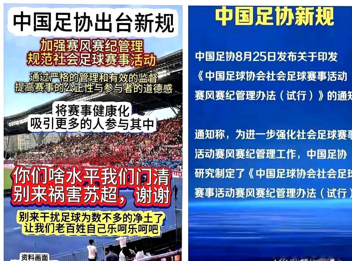 足协突然宣布要接管苏超、豫超、汉超这些民间联赛，消息一出，球迷群里炸锅。原因很