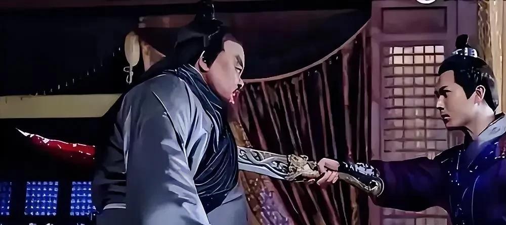757年，安禄山正熟睡，阉人李猪儿一刀捅进他的肚子，“唰”地往下一划，顿时一片鲜