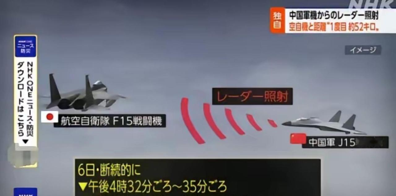 日媒公布J-15两次雷达亮灯驱离F-15J经过！12月9日，日本NHK以