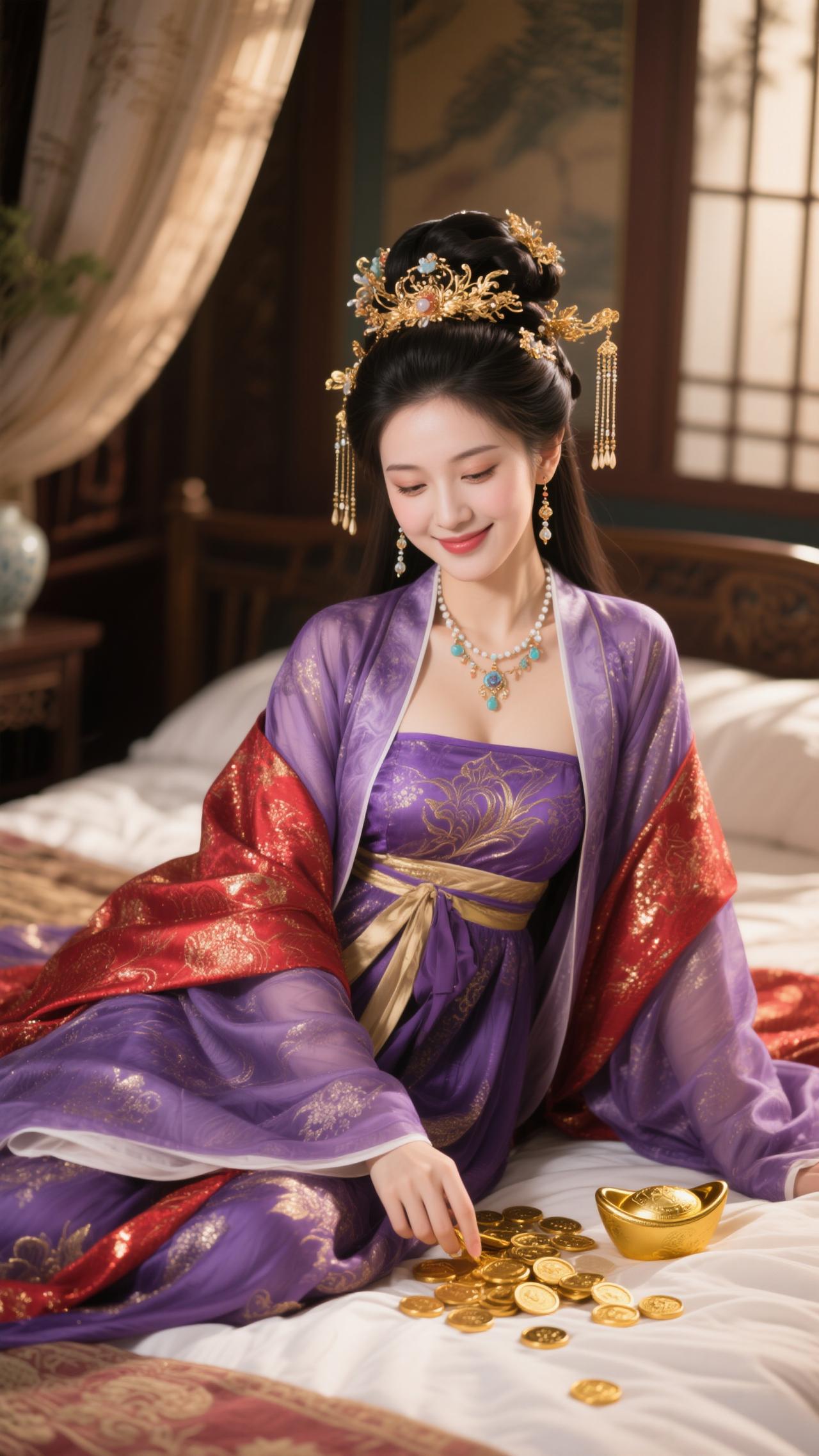 2026财如潮，福伴佳人岁岁、胜花朝。原来穿上古装也可以这么美古装古风国风