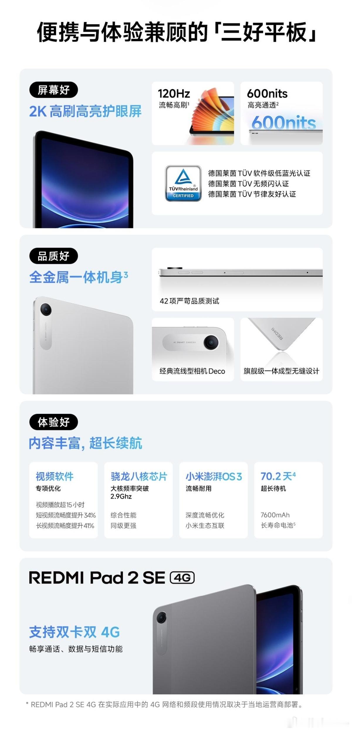 REDMIPad2SE开售，6GB+128GB，1099。REDMIPa