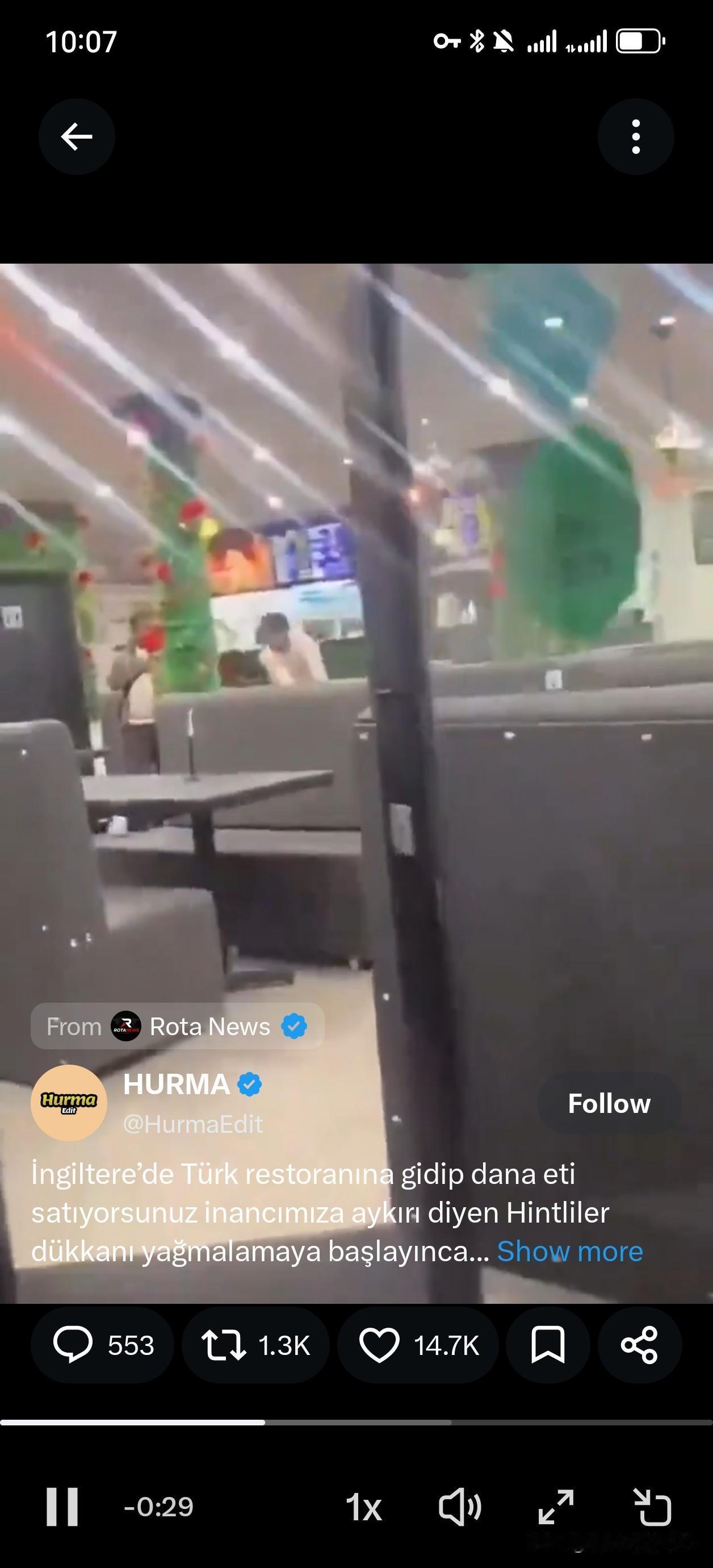 在英国，一些印度人以“你们在土耳其餐厅出售牛肉，这违背了我们的信仰”为由开始洗劫