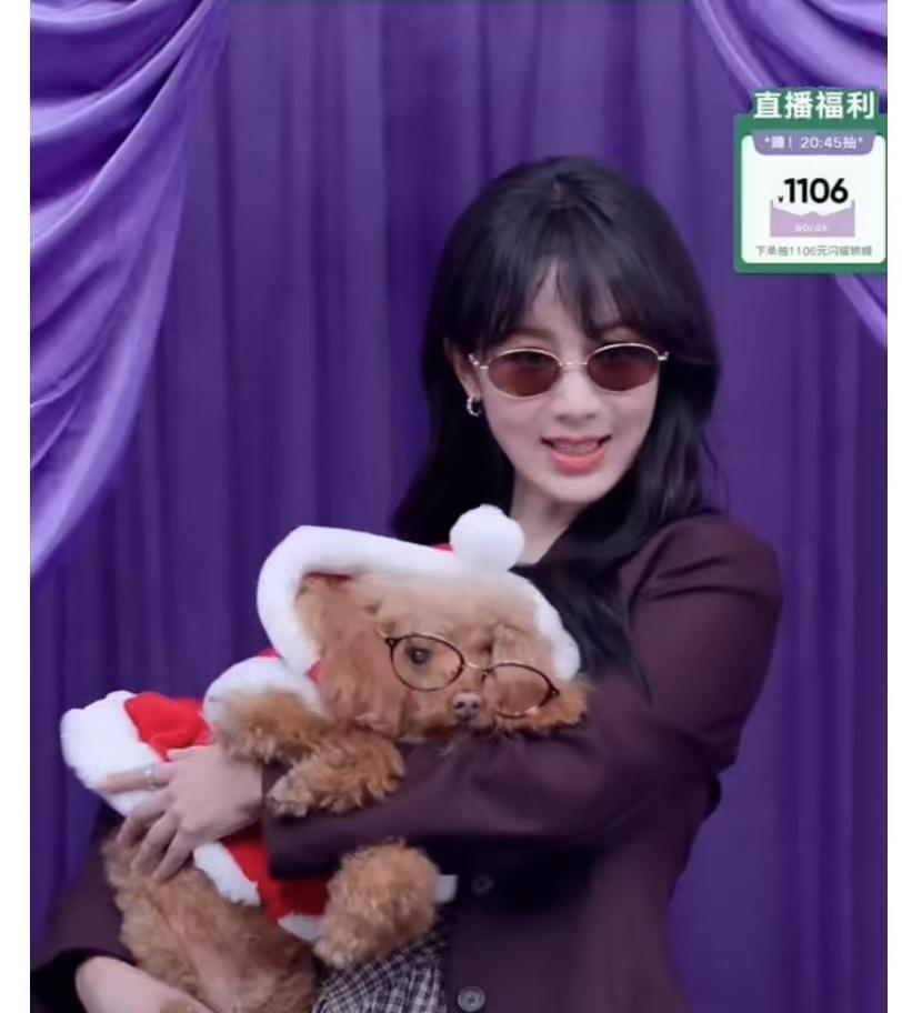 天呀！杨紫的爱犬PiuPiu状态不容乐观呀！杨紫新直播中带了PiuPiu出镜