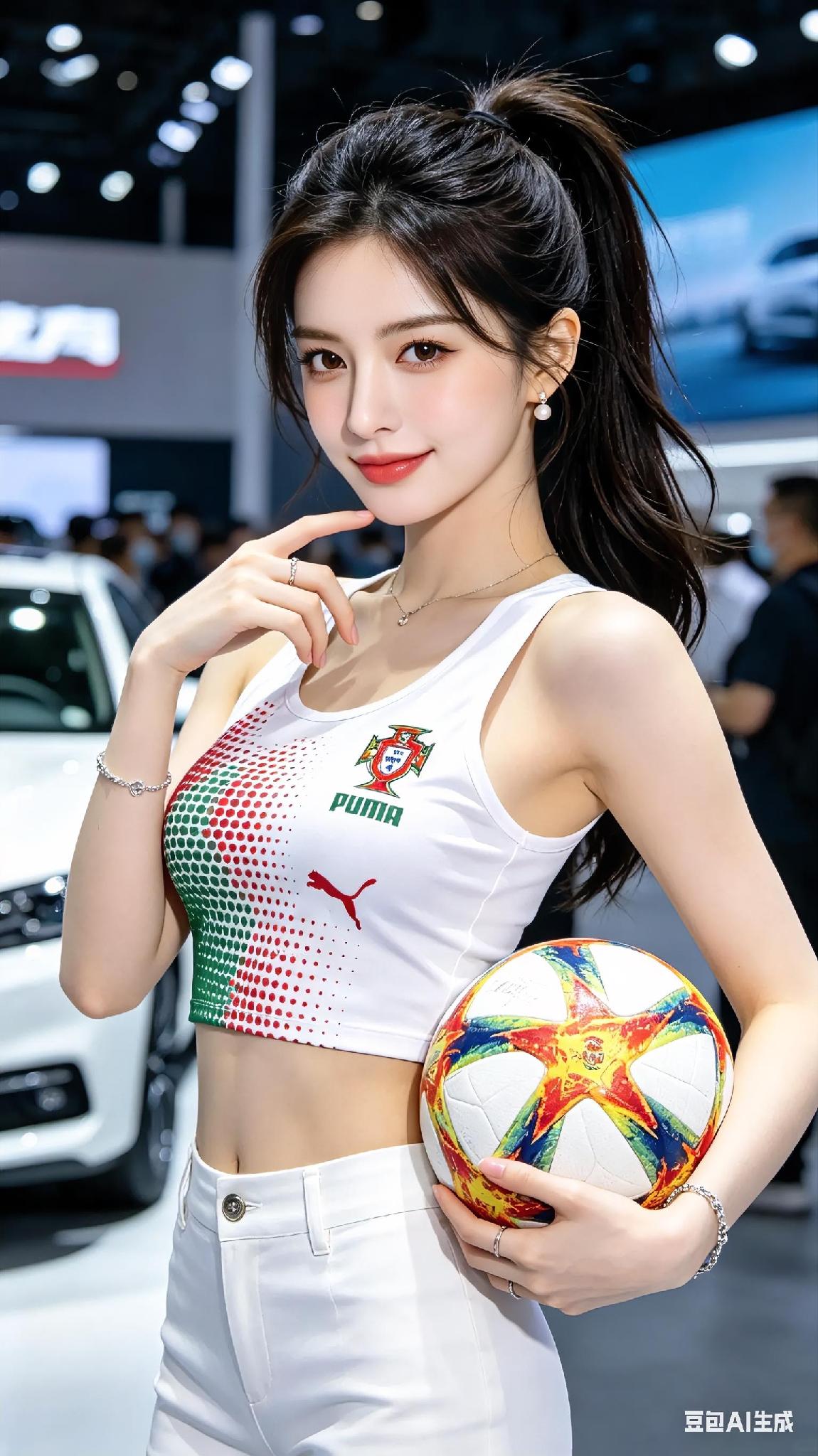 阳光洒在她的笑容上，那是青春的光辉，洋溢着无尽的活力。少女羞涩的眼神，像初夏的蔷