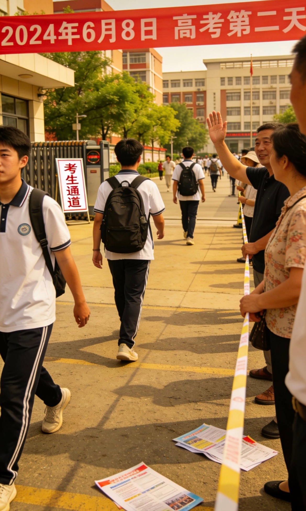 高考步入第二天，考场里的少年们依旧沉着应战。笔尖起落间，是数年寒窗的积累，也是逐