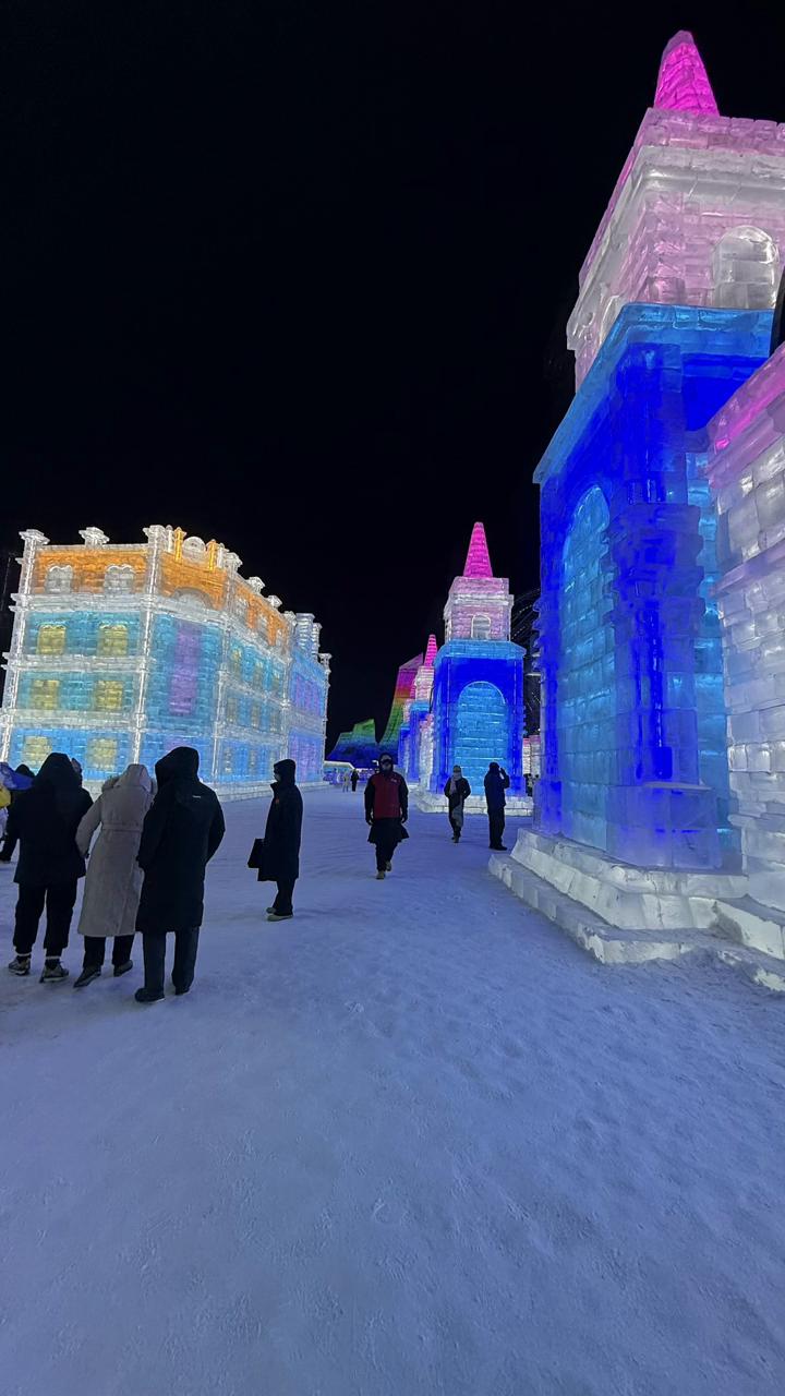 冰雪大世界之行。我来到了冰雪大世界，多次哈尔滨之行，第一次来到冰雪大世界。哈尔