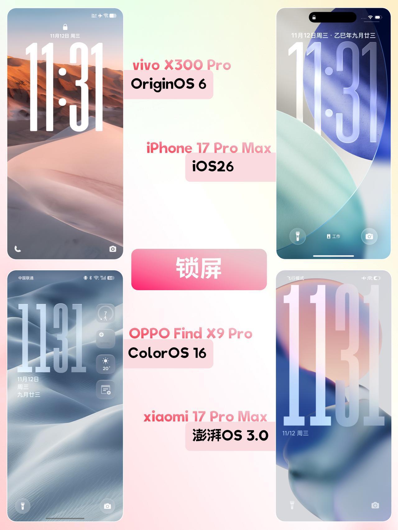四大手机系统，不看品牌你觉得哪个更好看？现在的手机不能光看硬件，系统体验也是