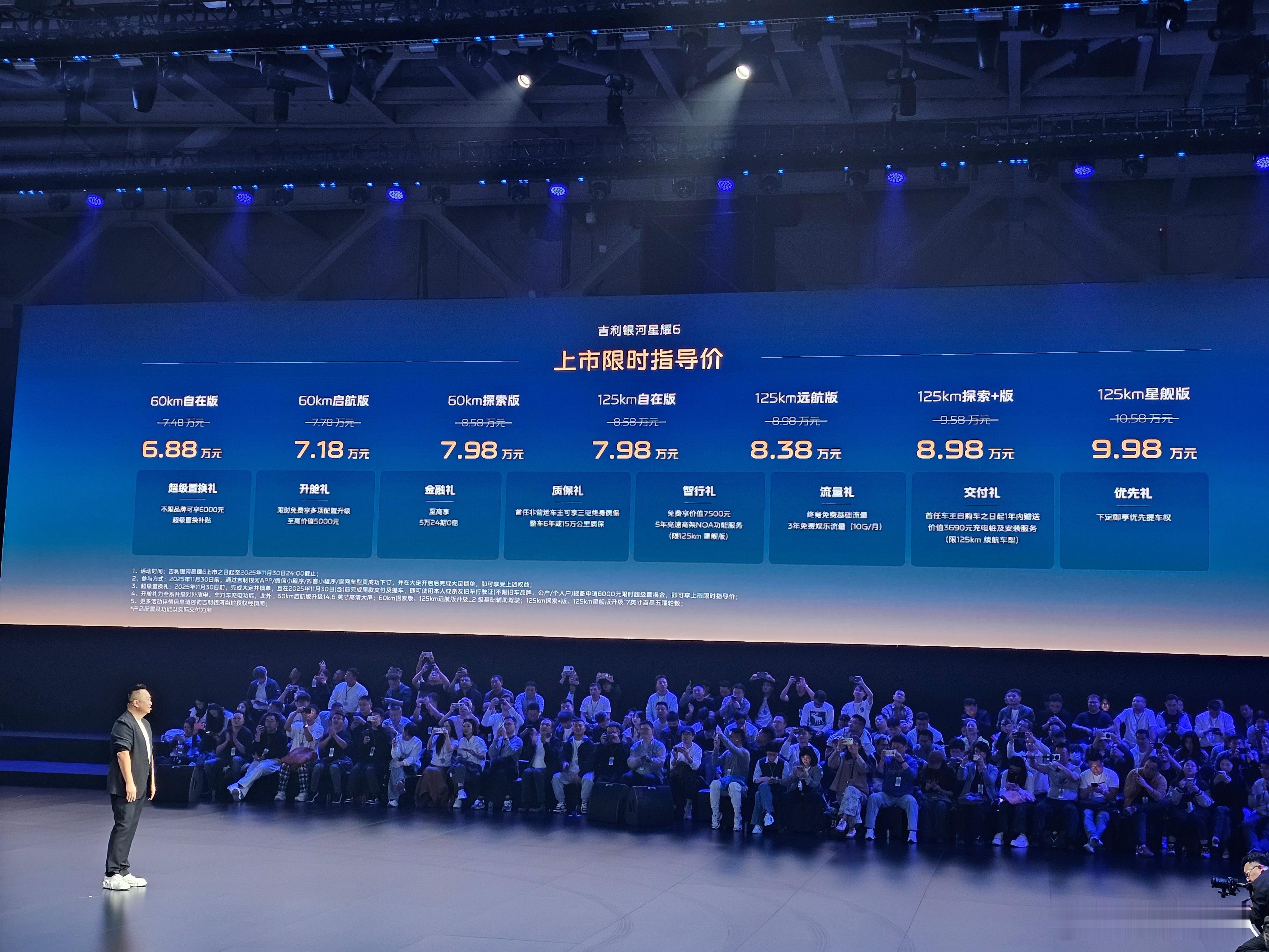 吉利银河星耀6限时指导价6.88万元起新一代国民电混家轿吉利银河星耀6上市一共7