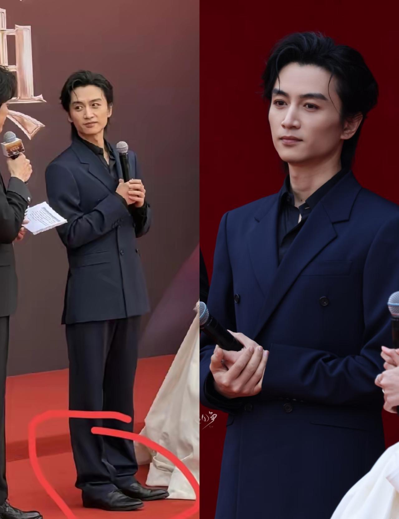 被179cm的杜鹃、175cm的孙千包围，陈晓脚上那双平底鞋，戳破了内娱男星最后