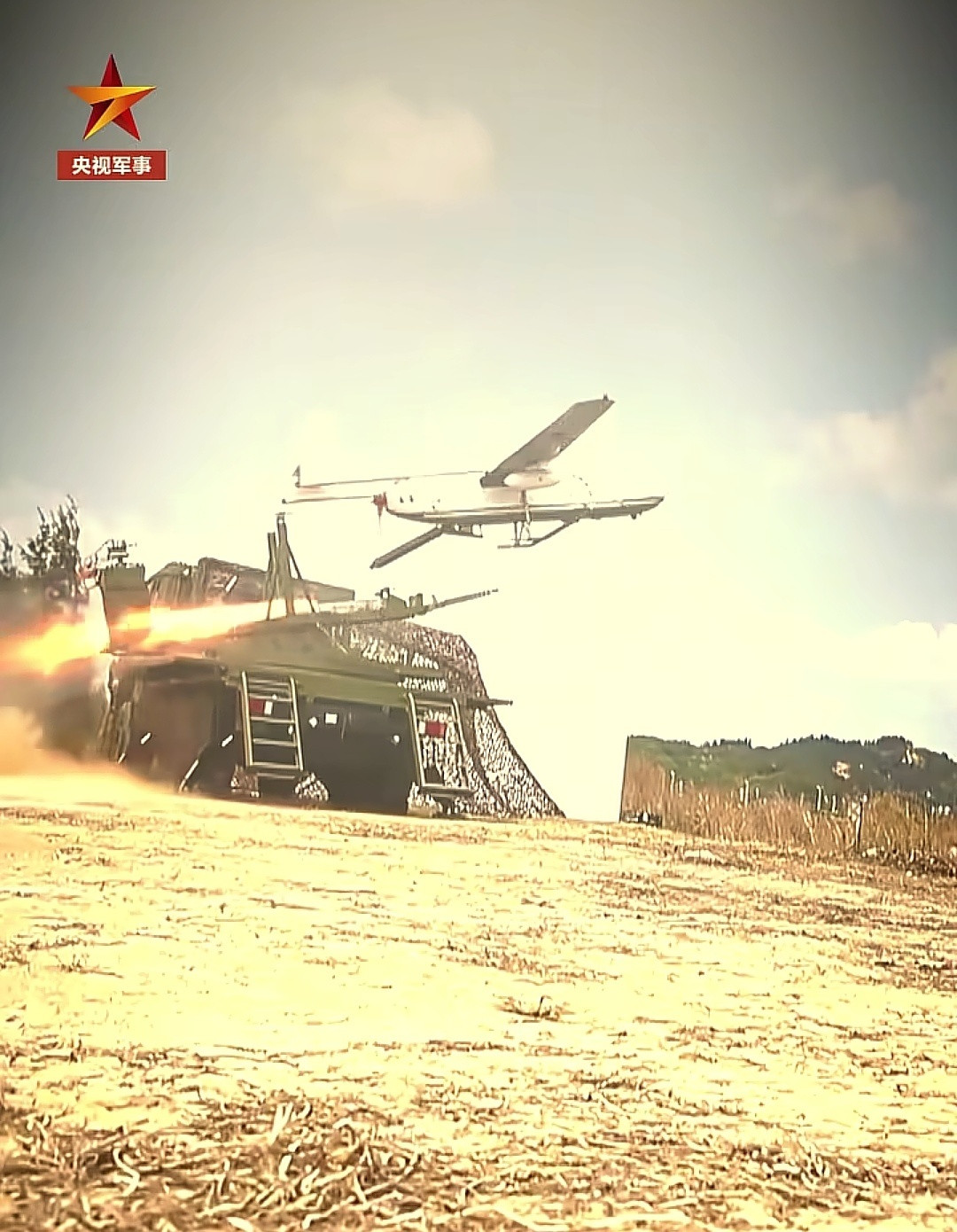 烽火问鼎计划东南沿海某地，东部战区陆军某旅开展某型无人机实飞训练。​​​