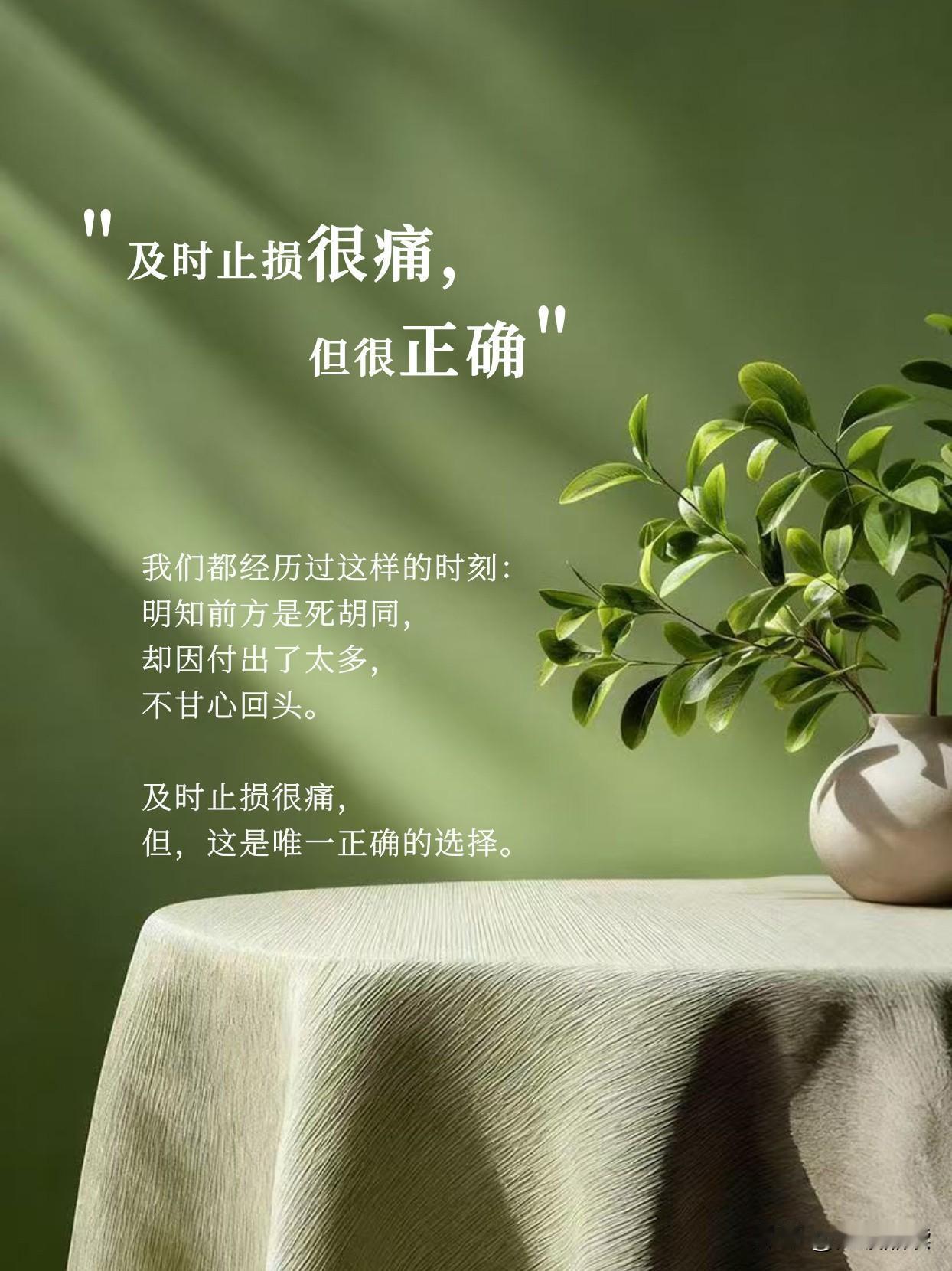 我们都经历过这样的时刻：明知前方是死胡同，却因付出太多而不甘回头。及时止损