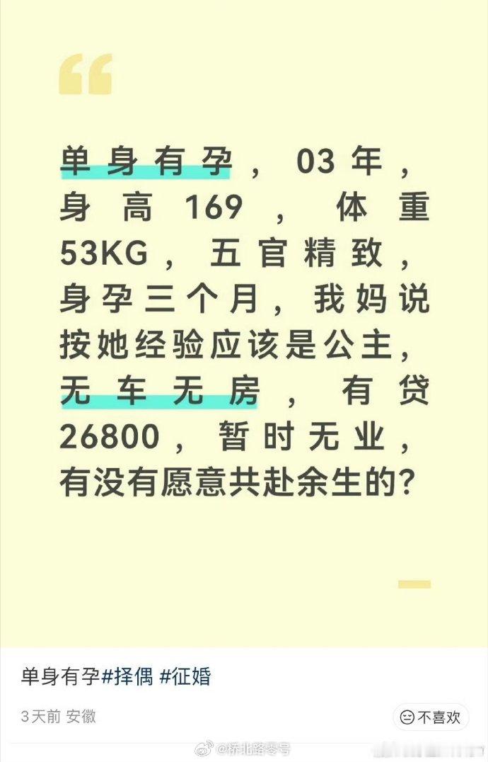 新词：单身有孕