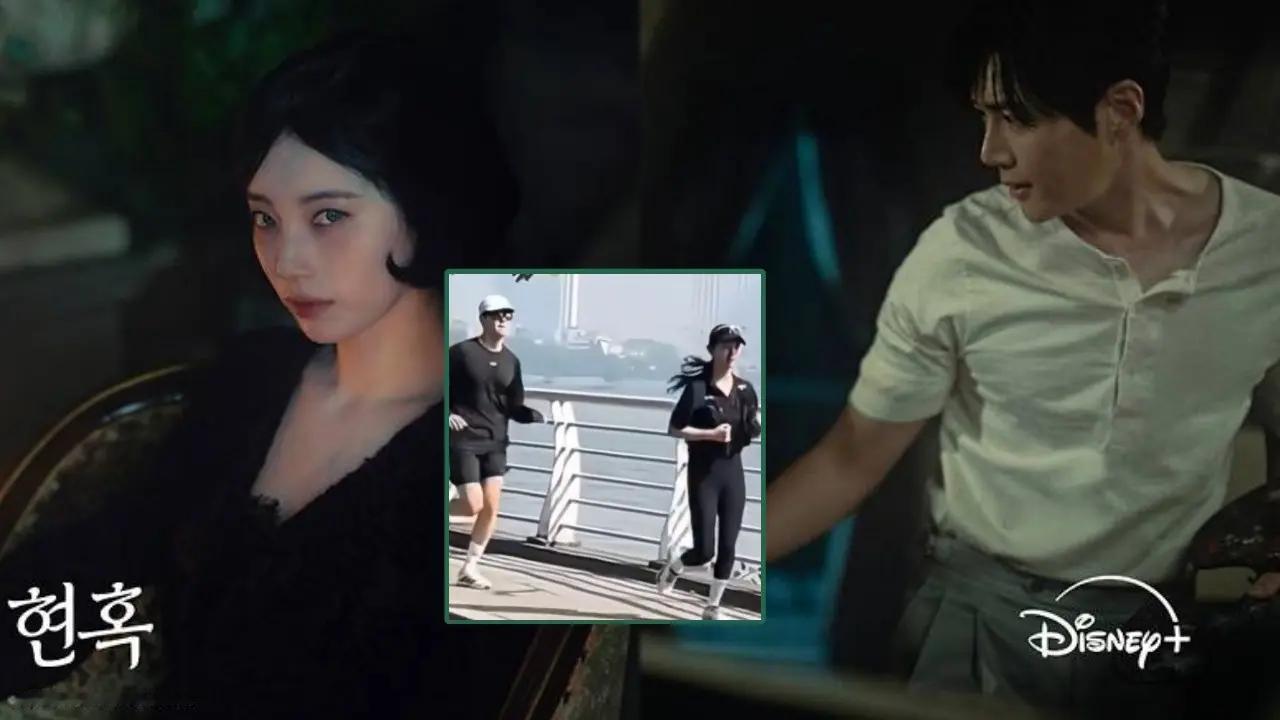 素颜也超亮！秀智河内跑步被拍，金宣虎贴心。素颜也超亮！秀智河内跑步被拍，金宣虎贴