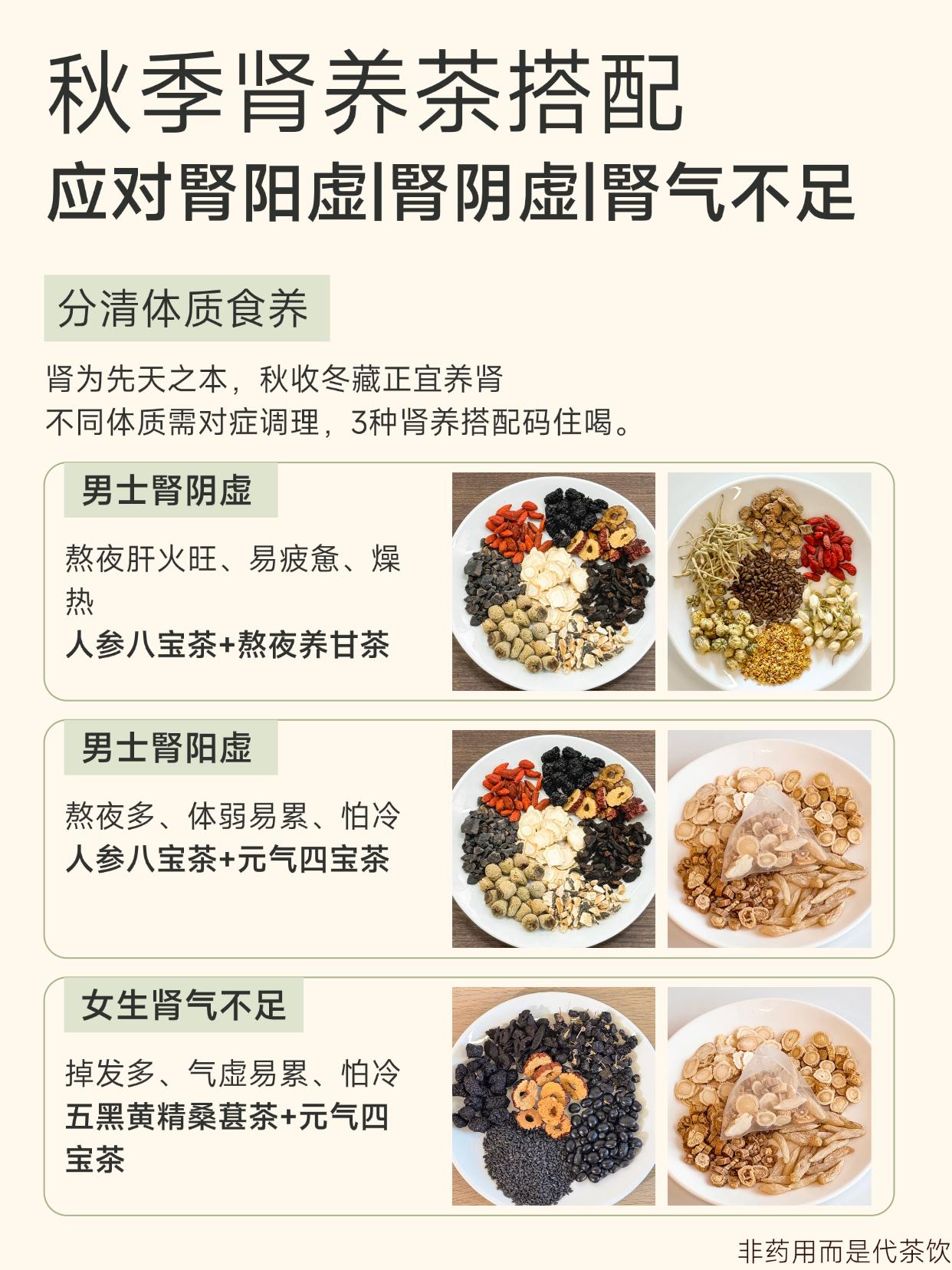 肾喜欢的3种养生茶搭配，分清体质食养。俗话说：“春养肝，秋养肾”。 秋...