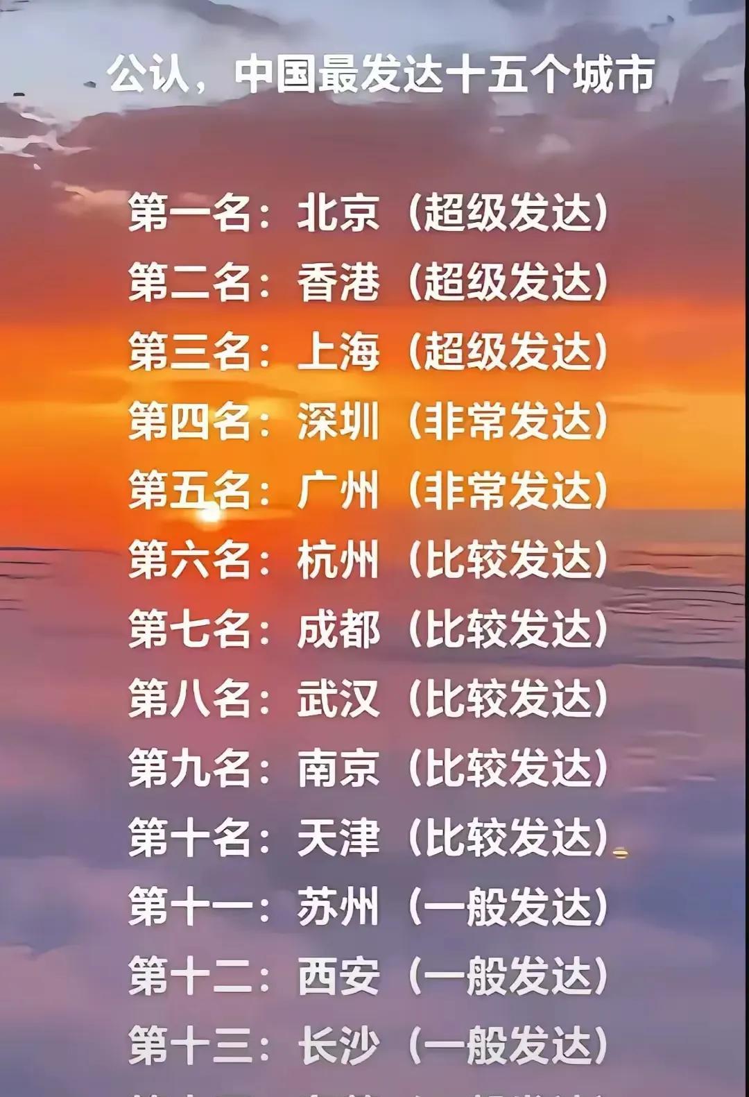 我现在住在中国最发达的城市之一长沙，长沙“发达”吗？城市发达肯定是有标准的，当