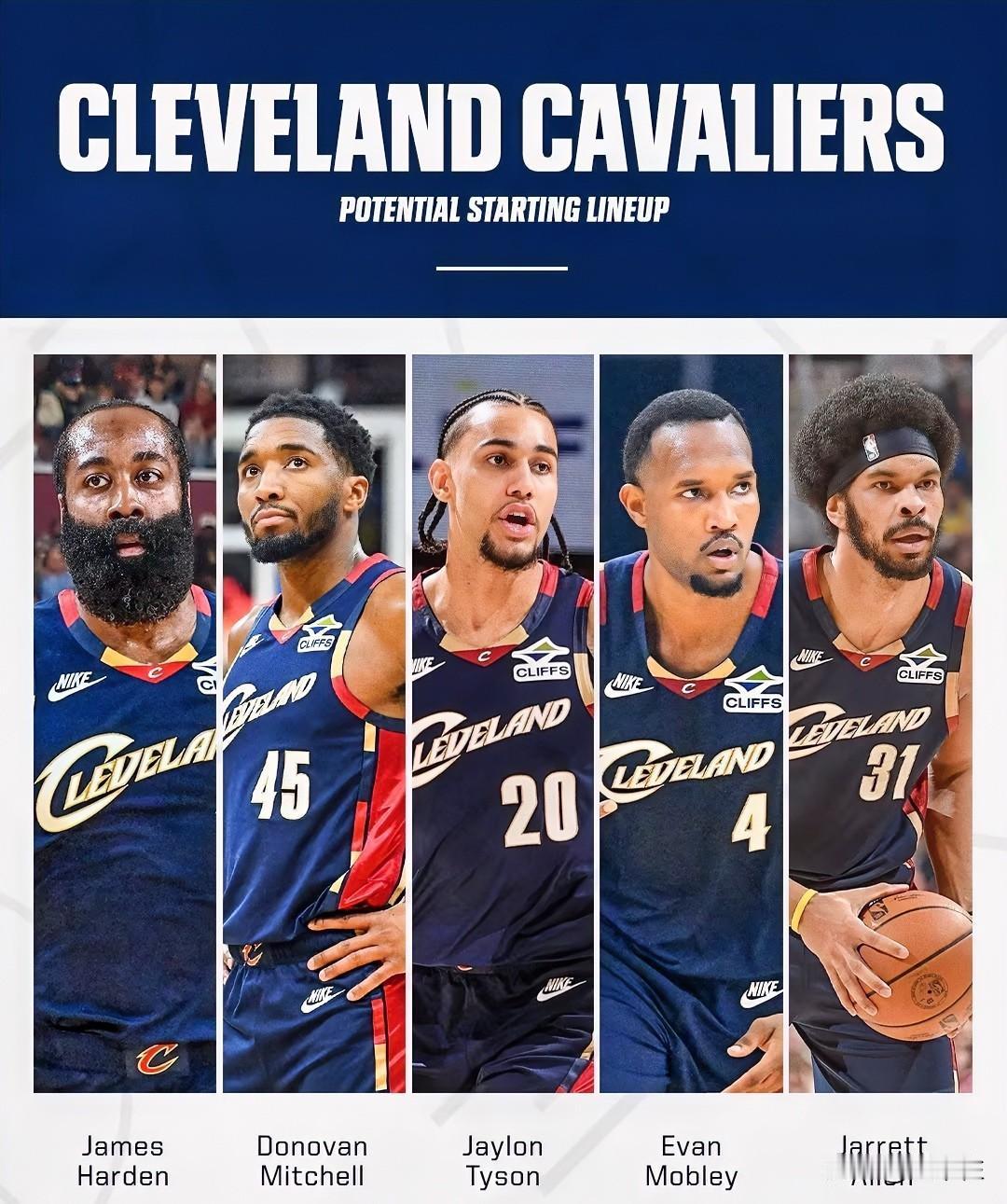 戏言哈登交易！1，骑士又迎来了自己的“詹姆斯”，而且休赛期可能还会有“另一个