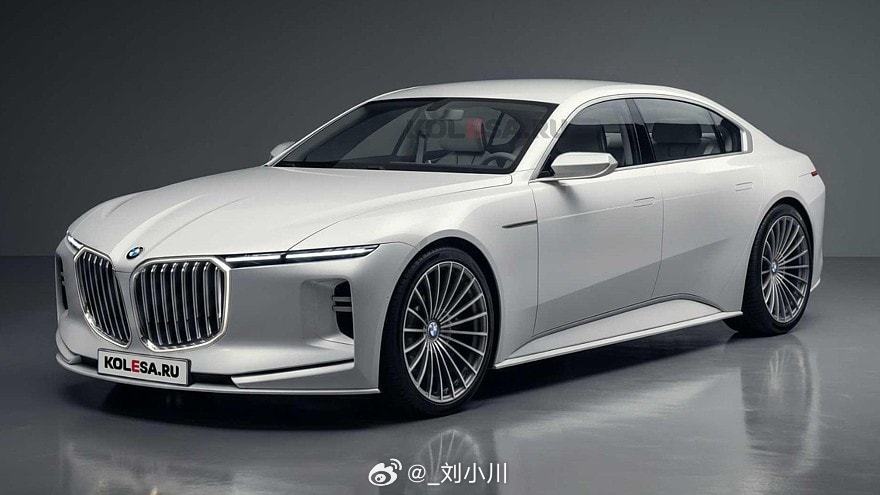 宝马下一代宝马7系渲染图下一代宝马7系需要摒弃NeueKlasse的外观，如