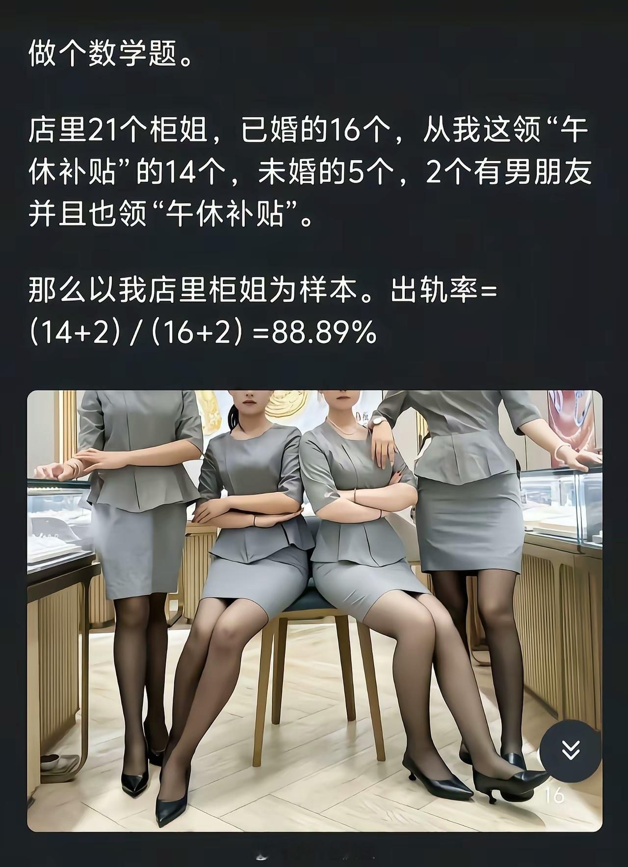 第一次听说还有出轨率……​​​