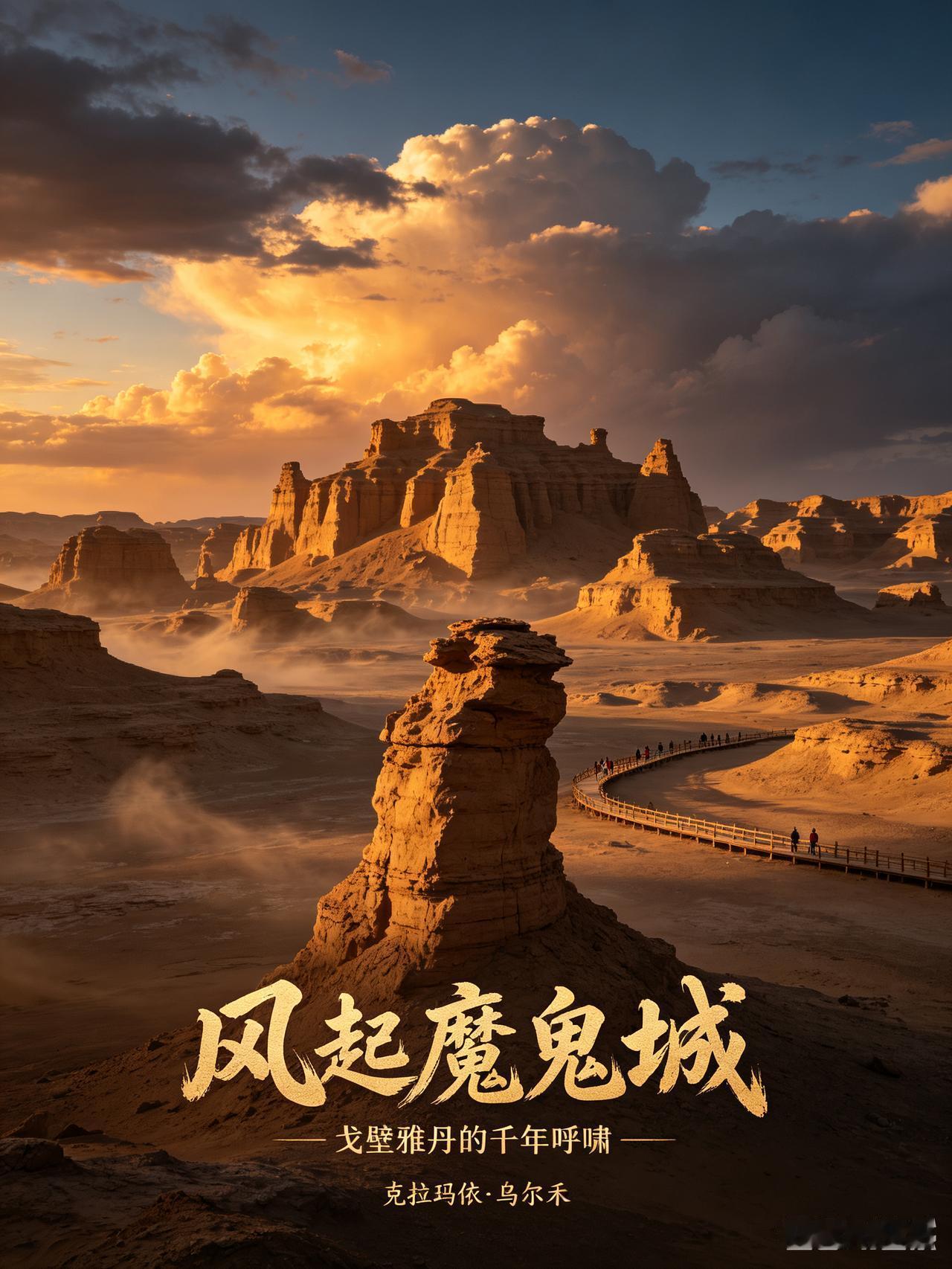 [世界魔鬼城（乌尔禾风城）]是新疆克拉玛依5A级景区、中国最美三大雅丹之首，北