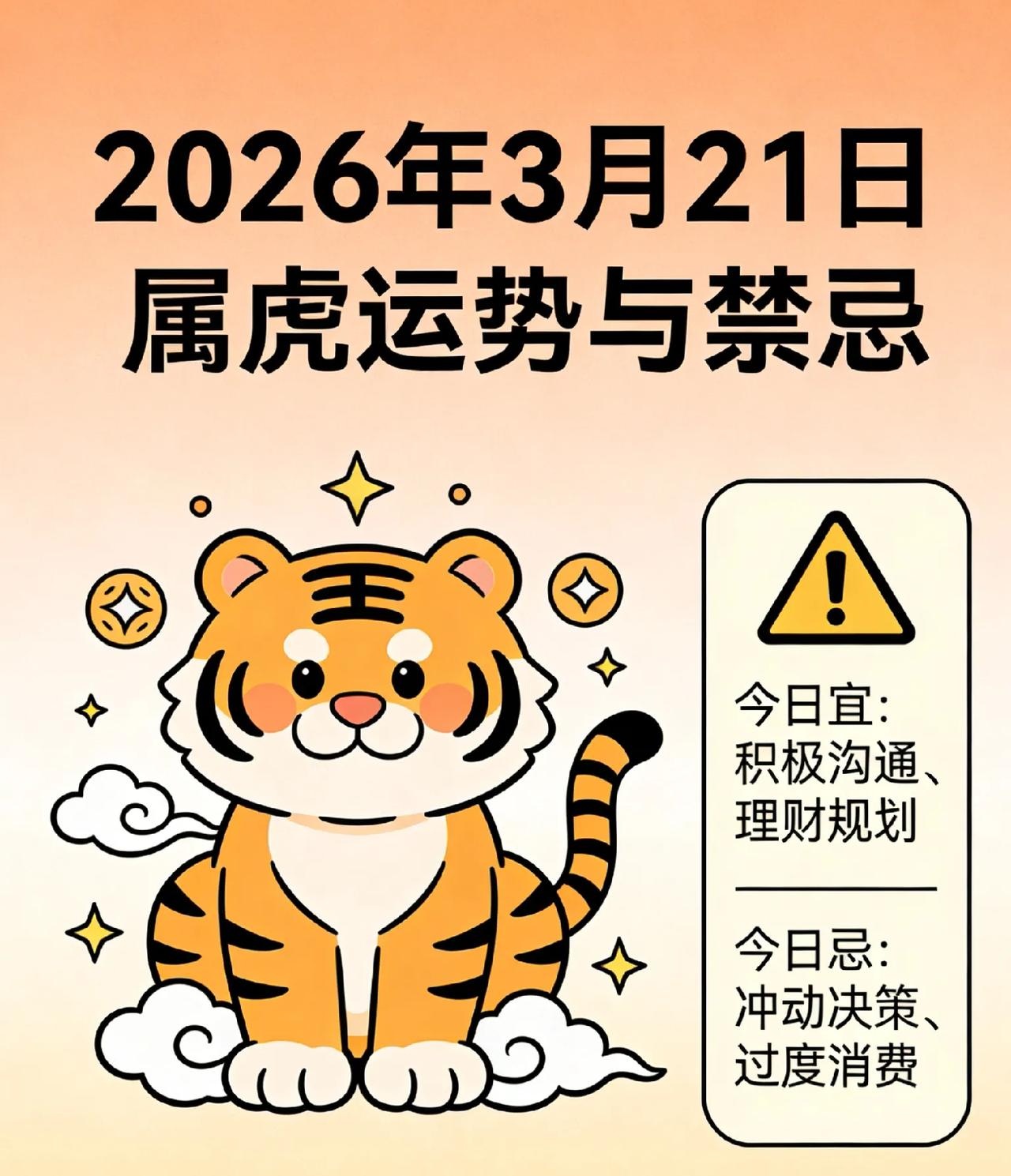 属虎必看！3.21今日运势+禁忌，真实准到爆！2026.3.21周六｜丙