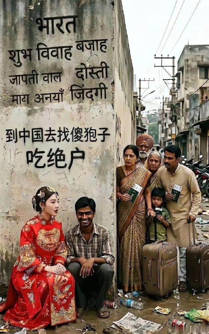 AI做的这个图吧，图是好图，表达了我们朴素民意。但是那个穿红衣服的女人的脑子是