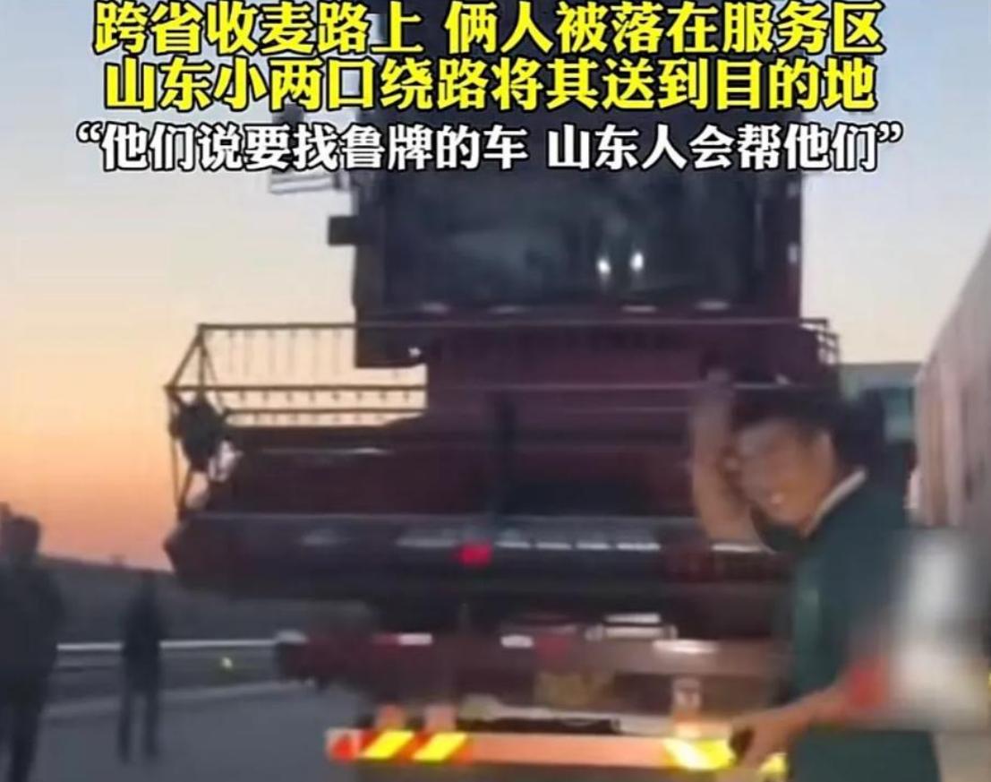 凌晨四点，滨州兰女士夫妇高速偶遇两位被抛下车的河南割麦人，成就一段佳话。