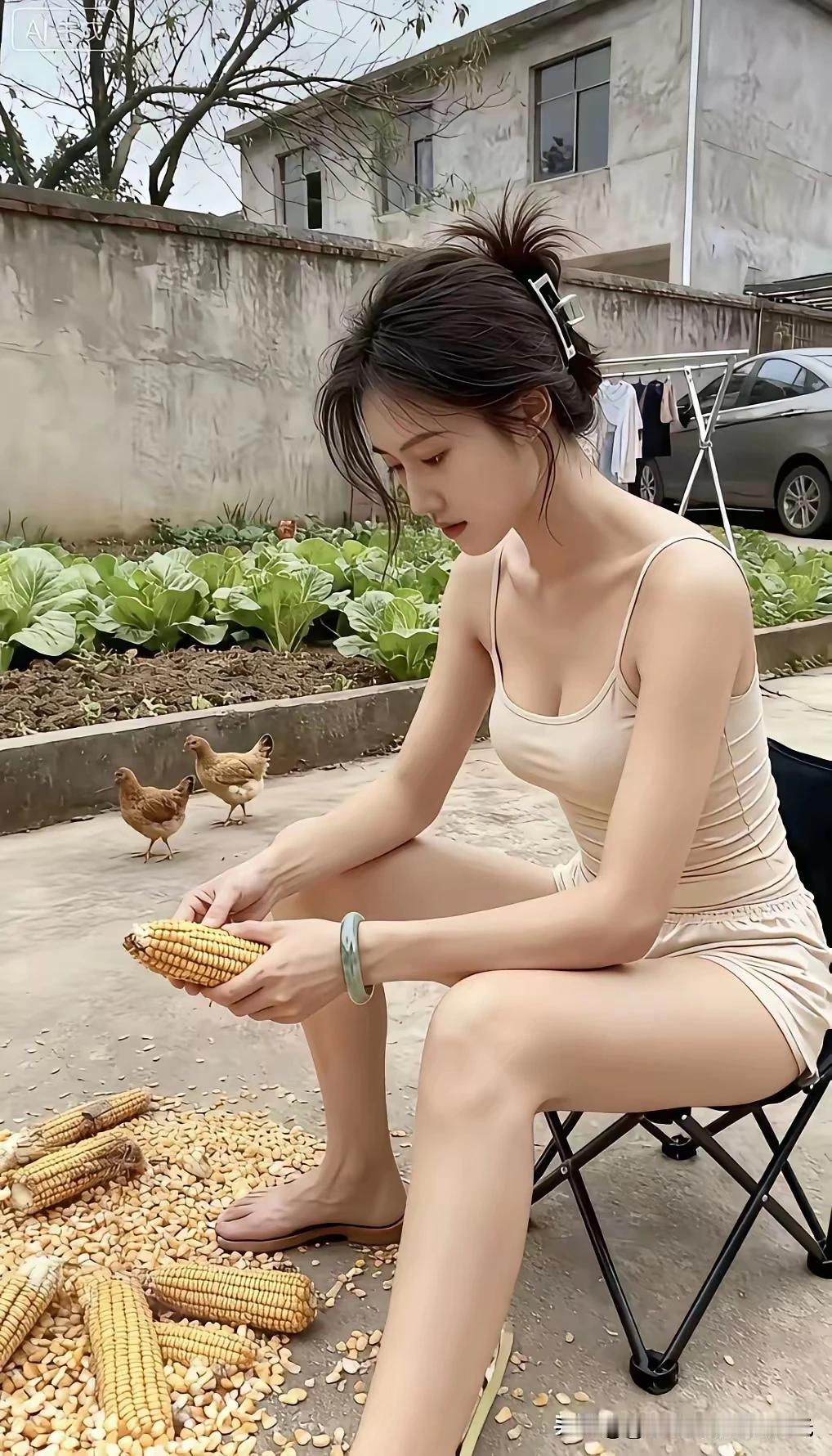 大家想想，就这姿色，她能甘心在农村待一辈子吗。是不是你的菜，心里有点数吧