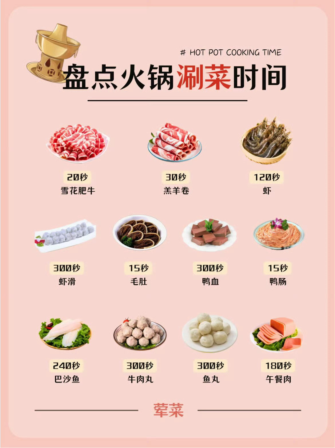 红汤锅底要选牛油醇厚款，涮肉必遵循“七上八下”，毛肚鸭肠脆嫩不柴！素菜最后煮吸满