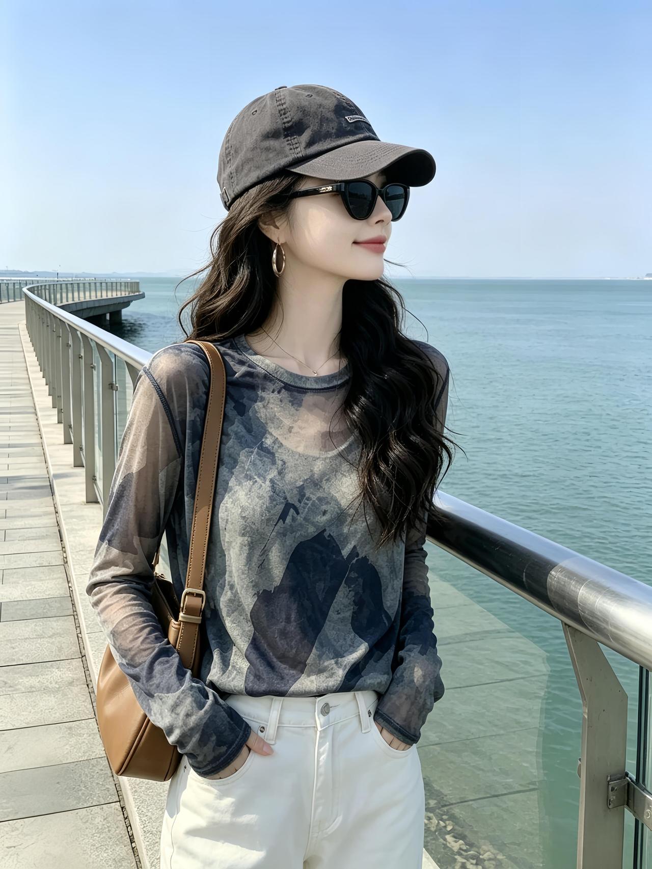 海边漫步海边风光穿搭微风不燥