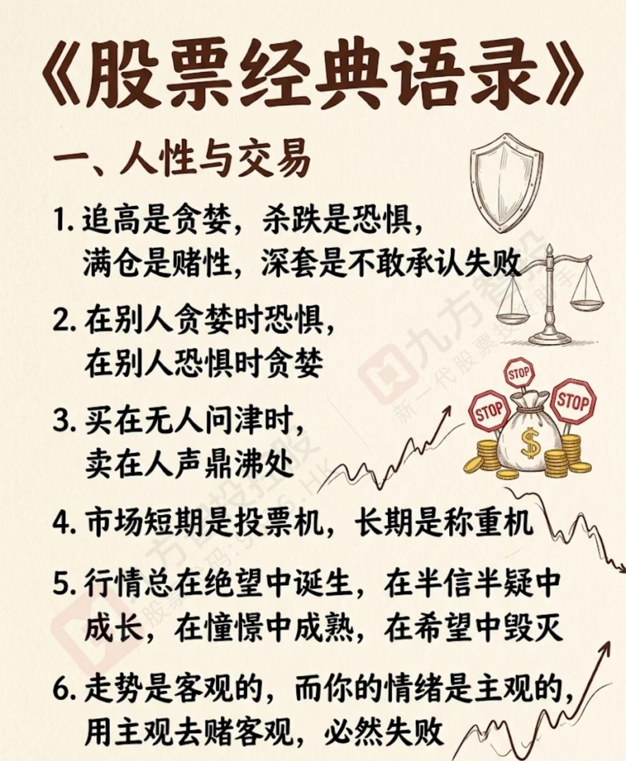 散户必背！18条股市经典语录，治贪、治恐、治躁！巴菲特说：“投资不需要高智