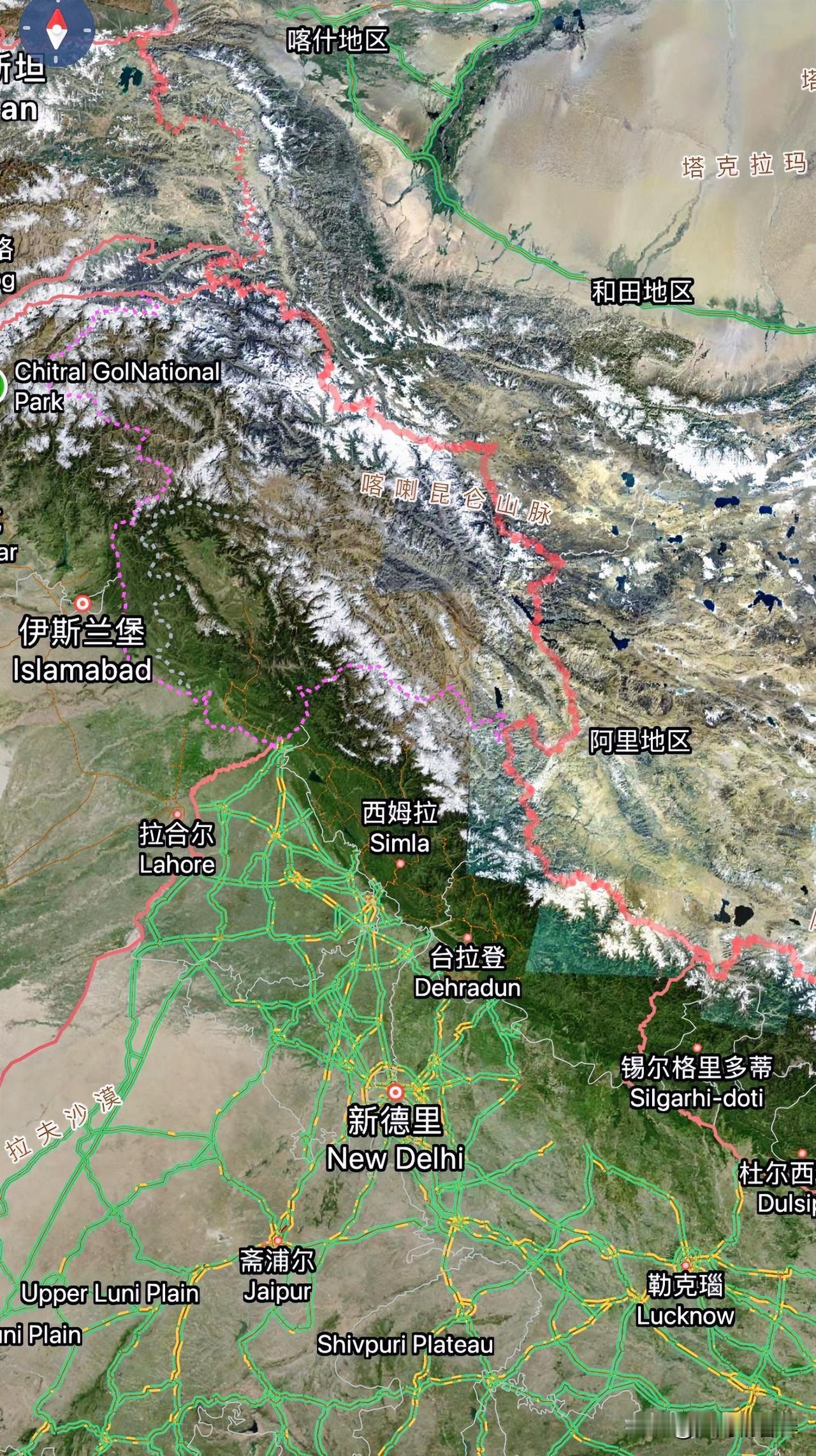 一直都以为喀喇昆仑山脉是位于我国西藏自治区境内的内山，没想到现实中却是一座地跨多