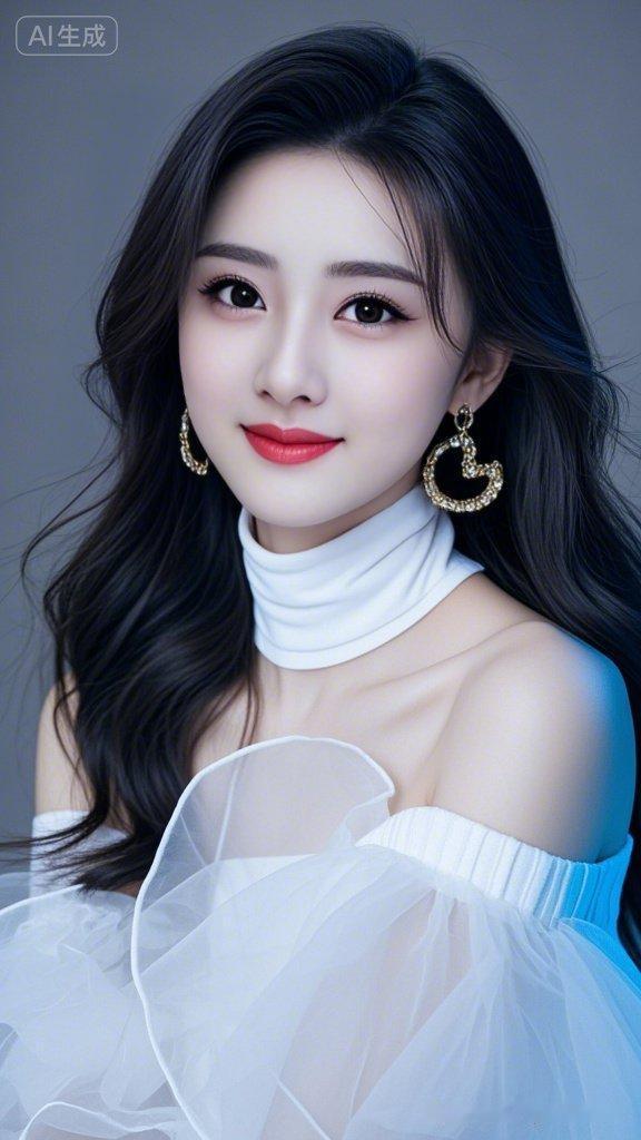 温柔甜美的仙女风，心形耳环搭配飘逸白裙，完美演绎梦幻少女心。