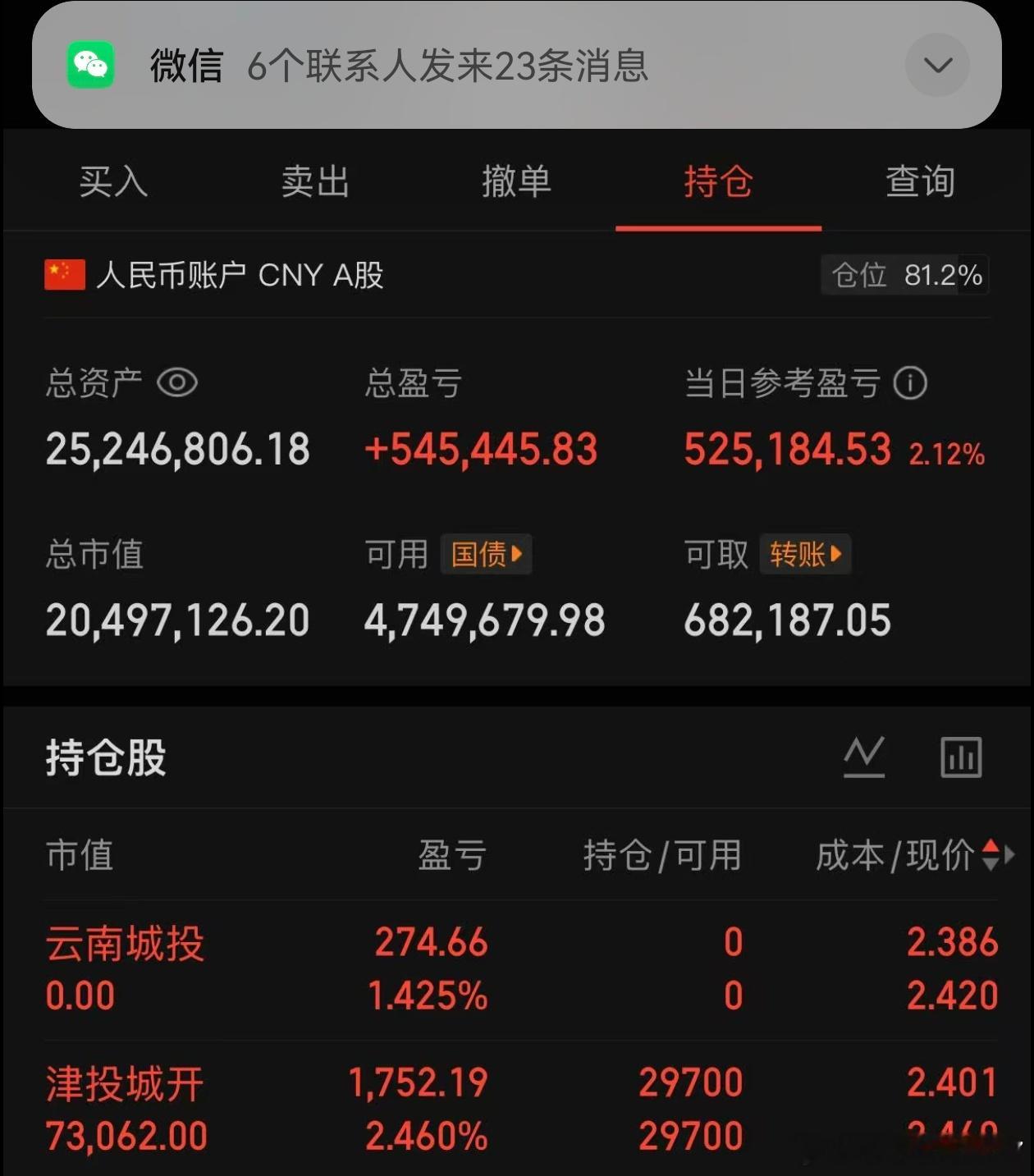 真正好的模式或者信息是赚的时候比别人多，亏的时候比别人少我这个小兄弟的账户，交易