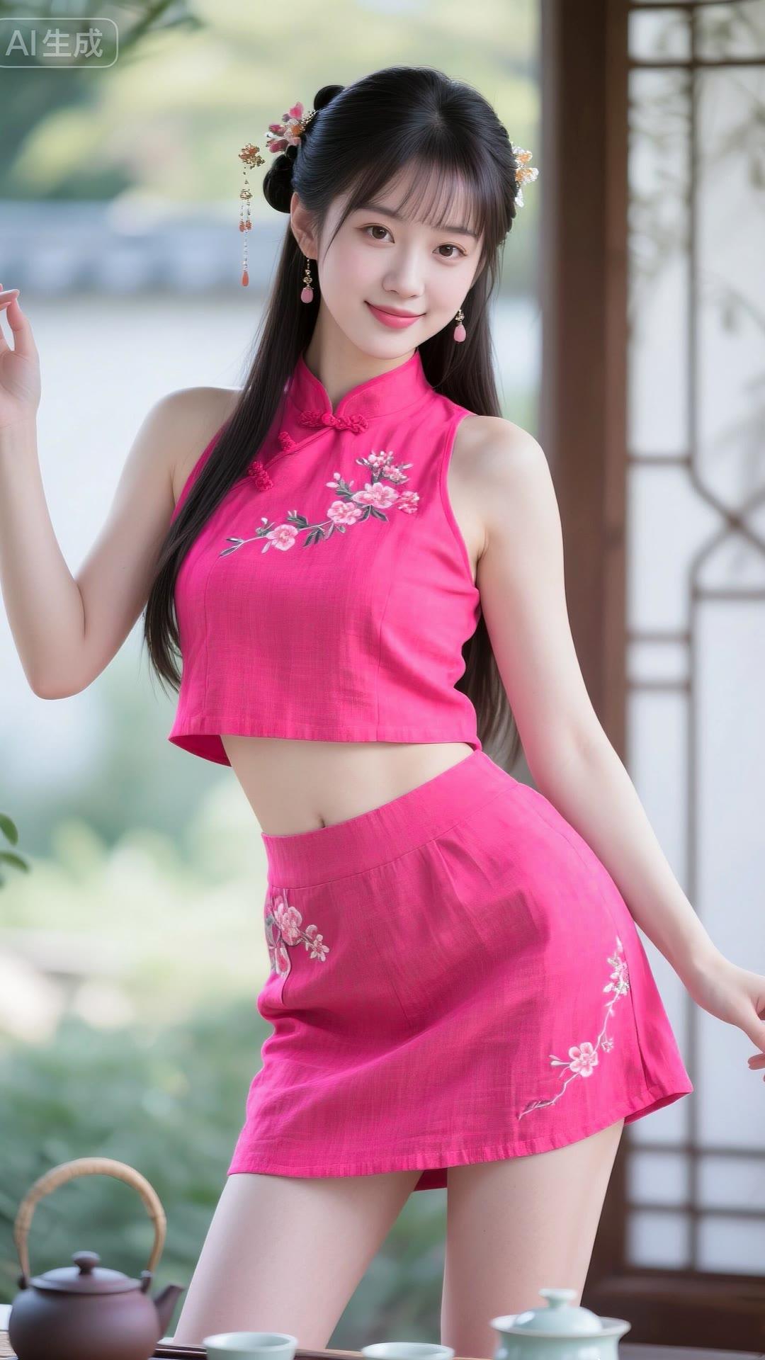 粉嫩旗袍，花枝招展，古韵飘香！