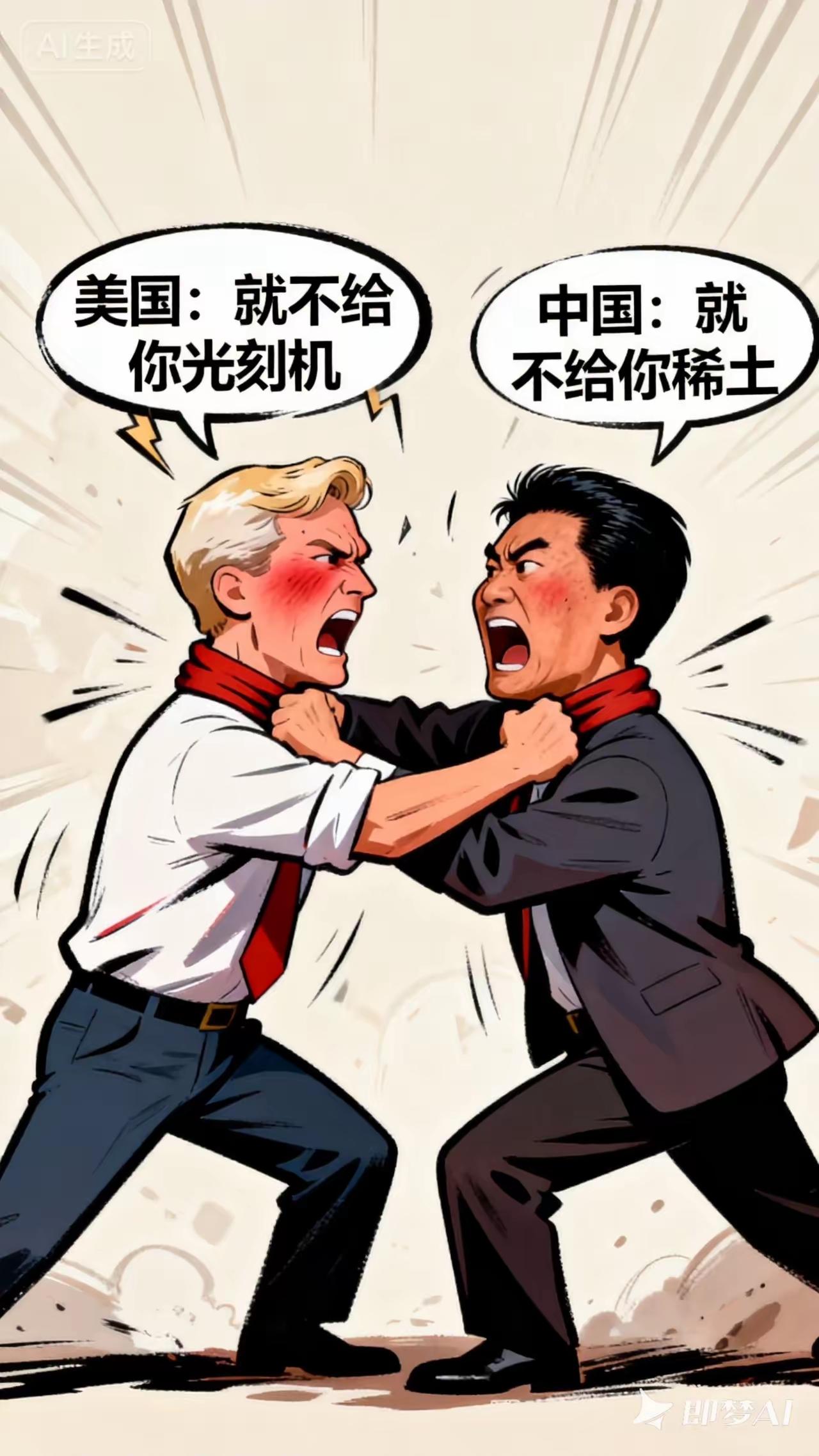 这是一场时间赛跑，如果中国更早突破了光刻机，美国就输了，如果美国更早突破了稀土，