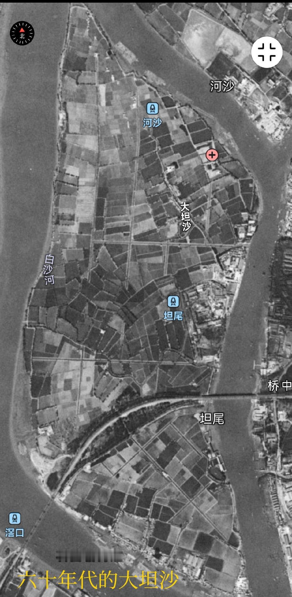 六十年代的广州荔湾区大坦沙和二十一世纪24年的大坦沙