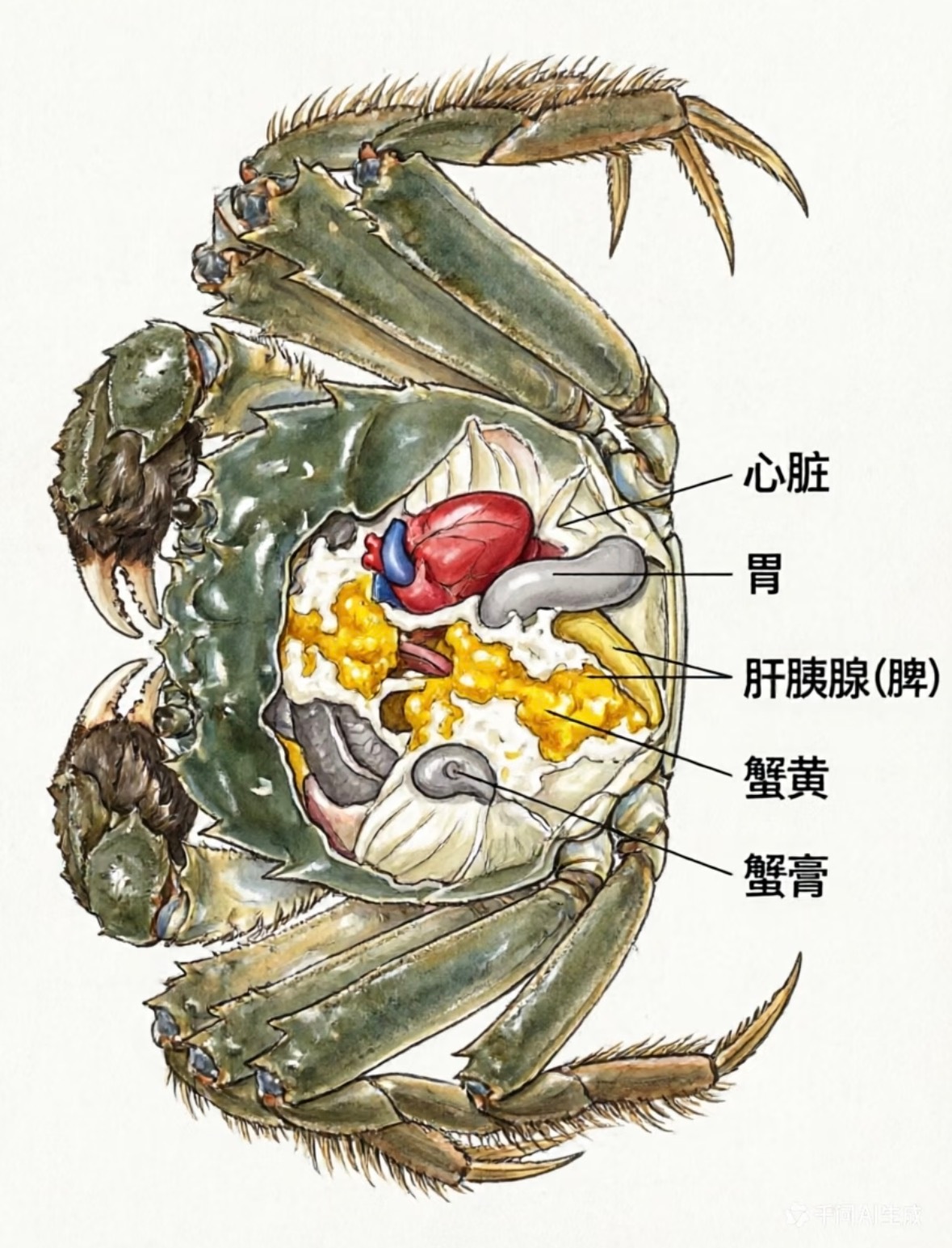 蟹黄的口感美味，那你知道蟹黄是什么器官吗🦀