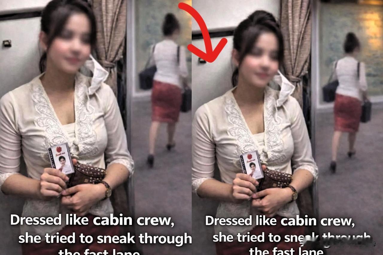 印尼一名23岁女子扮成空姐，利用快速通道登上从巨港飞往雅加达的国内航空航班，并出