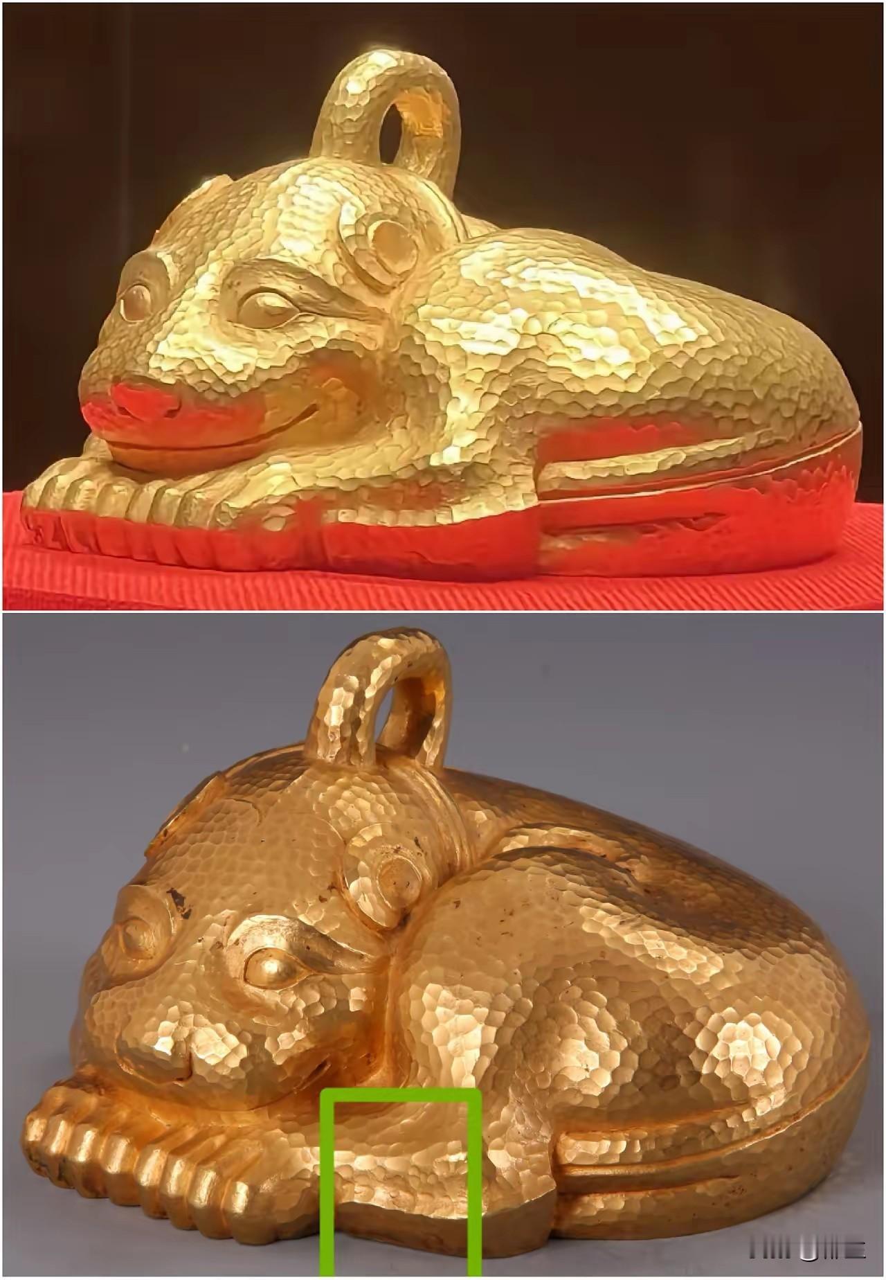 网友最近发现南博的西汉金兽生锈了，怀疑被掉包。虽然说很多博物馆展品都是复制展示