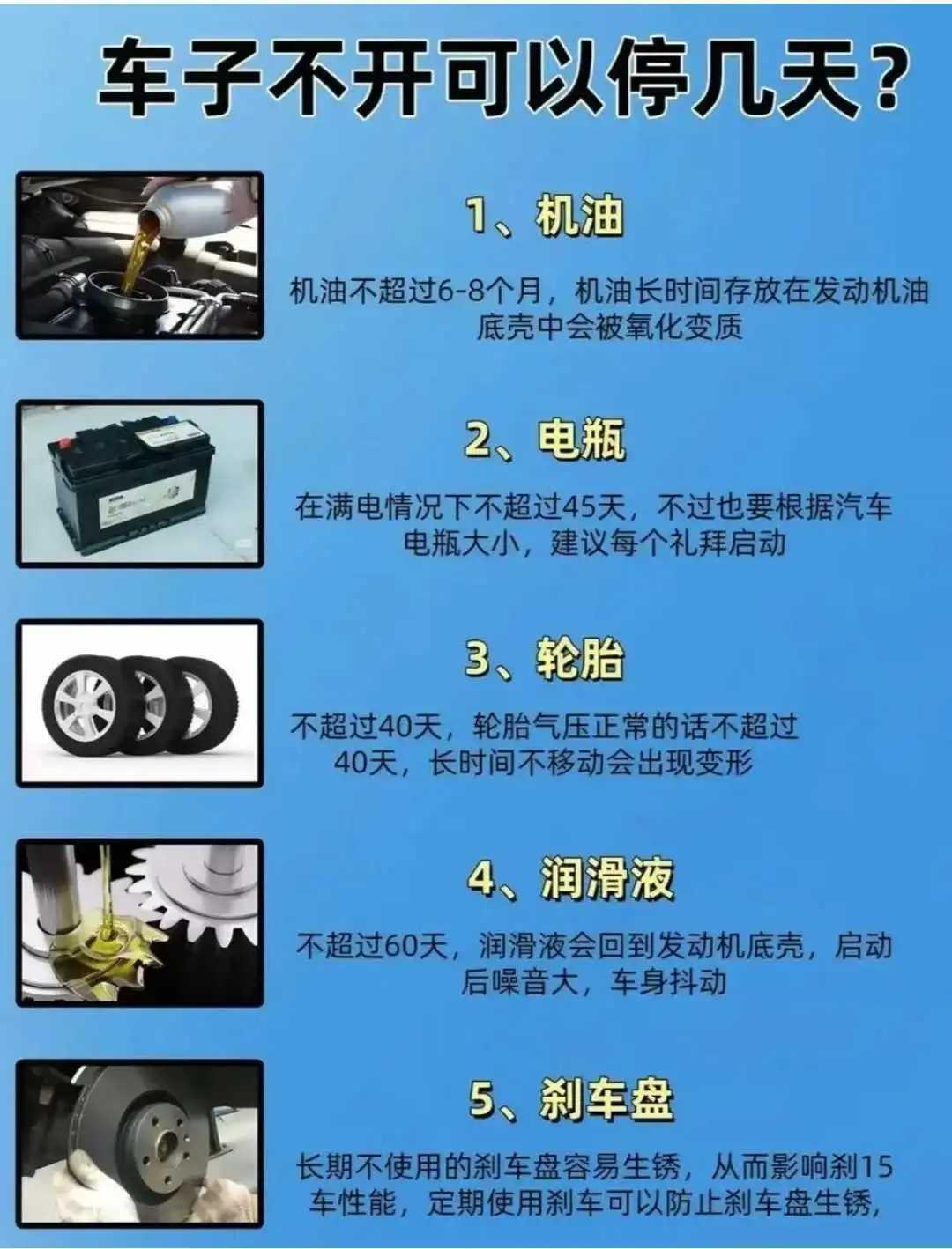 爱车不开可以停放几天？