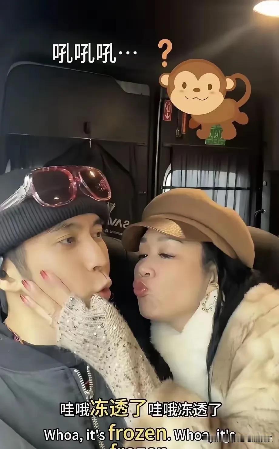 钟丽缇对张伦硕是生理性喜欢，随时都要亲亲抱抱举高高，他们随时随地撒狗粮。虽然