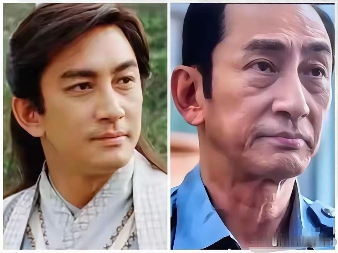 一组演员今昔对比照，满是岁月的感慨。昔日荧幕上，他们风华正茂，演绎一个个鲜活角色