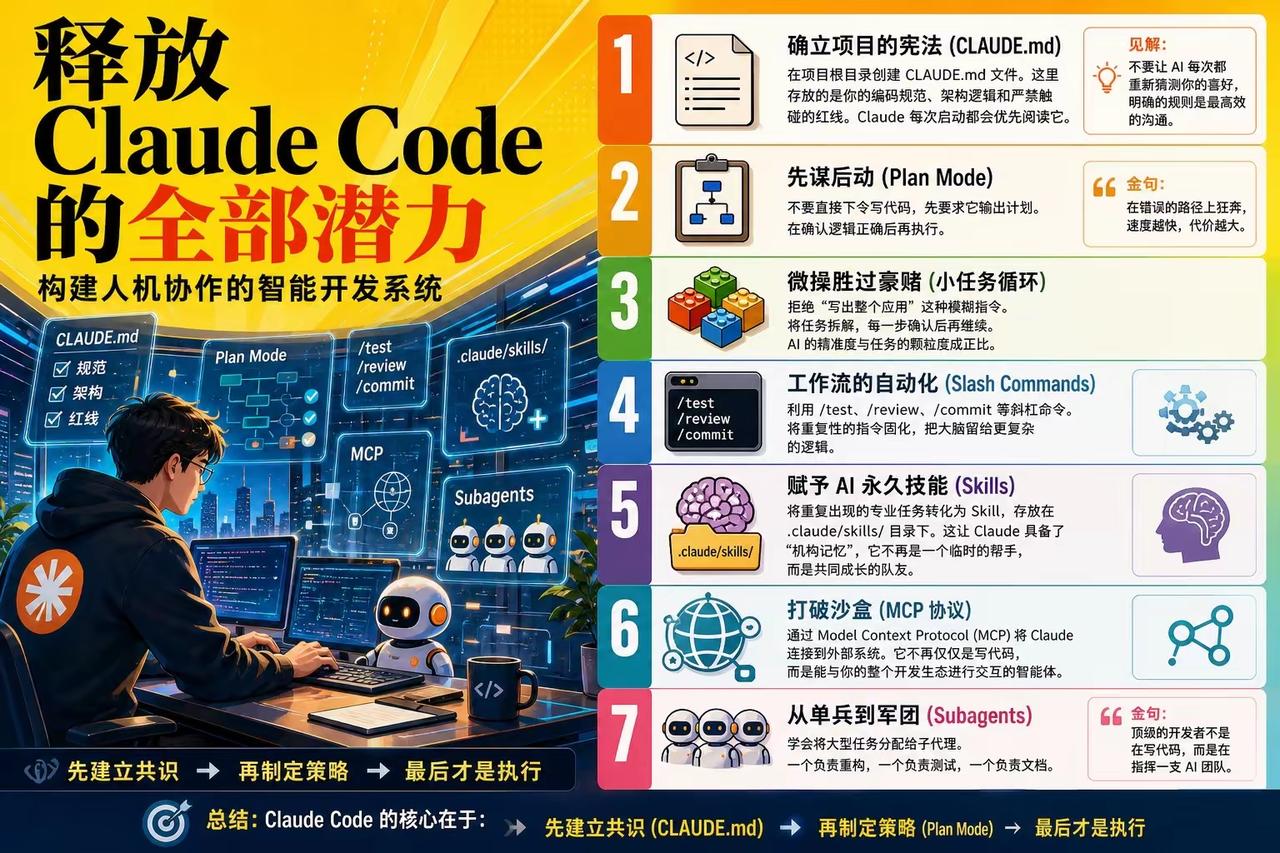 7步吃透ClaudeCode，搭建全自动人机协同智能开发体系绝大多数开发