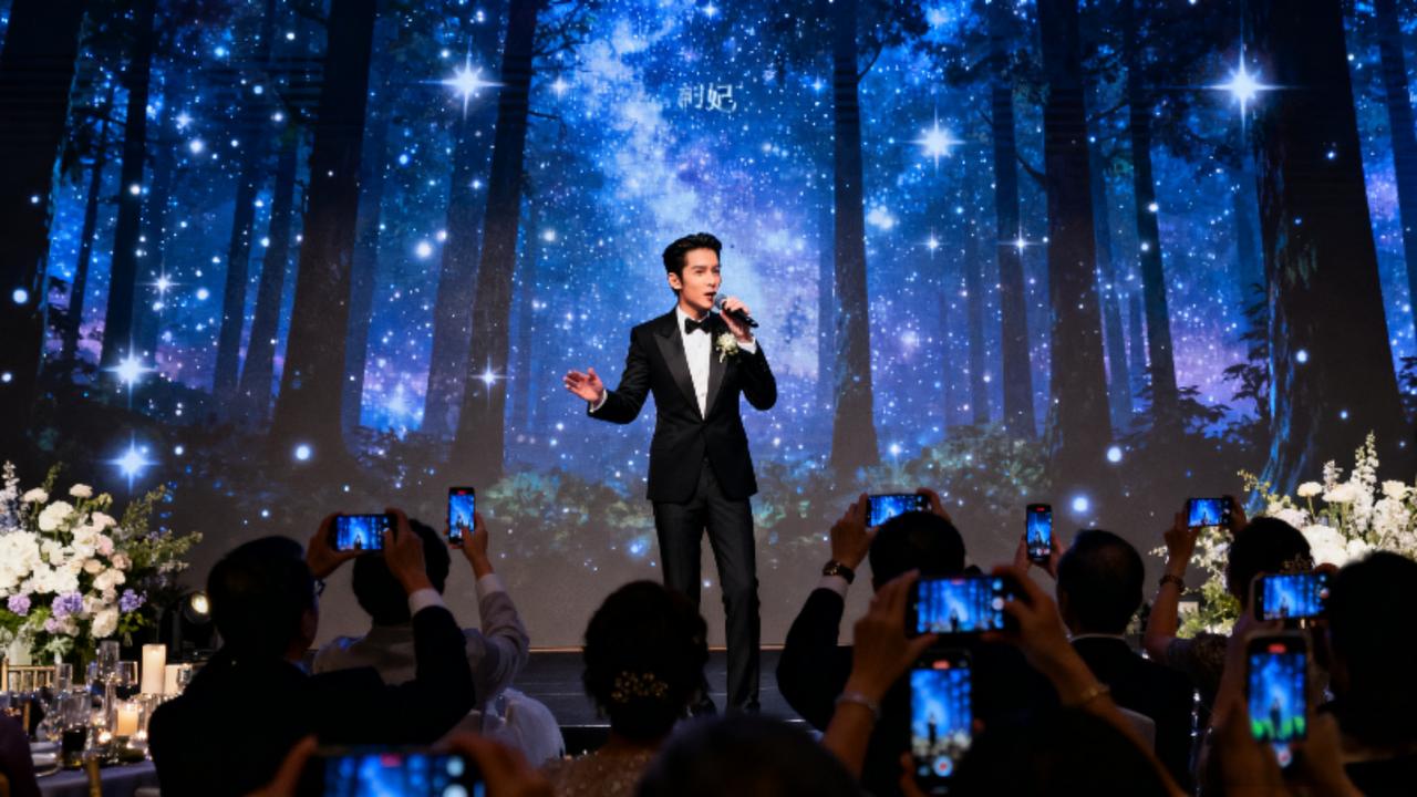 疯传！萧敬腾突袭邱泽许玮甯婚礼，《王妃》炸翻半个台娱，新人抱娃蹦迪甜晕11