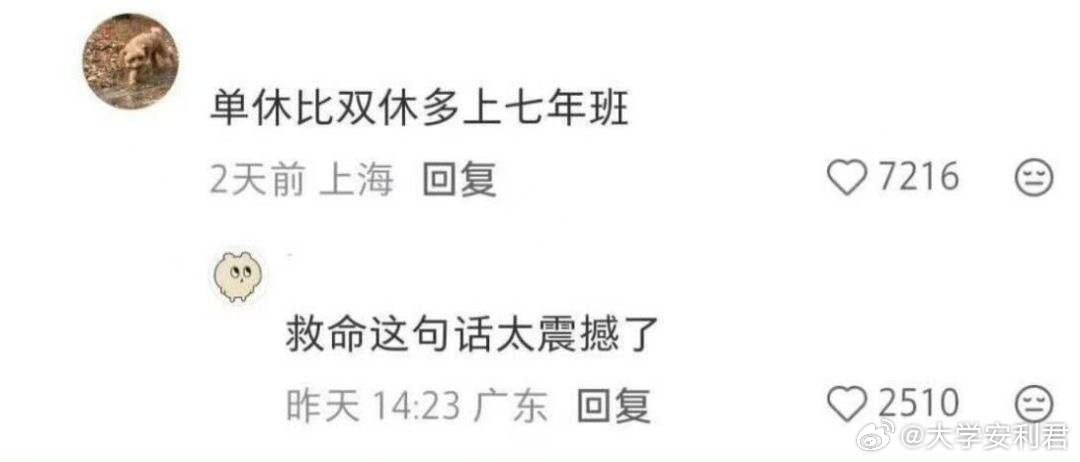 单休比双休多上七年班