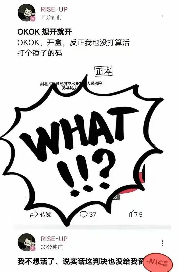杨景媛大概率会以抑郁之类的病来逃避责任，她已经发文称，开盒，反正我也没打算活，打