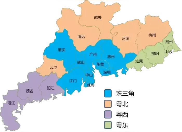 看到网上一些人经常调侃，云浮在肇庆的南面，为什么肇庆是珠三角，而云浮属于粤北，还